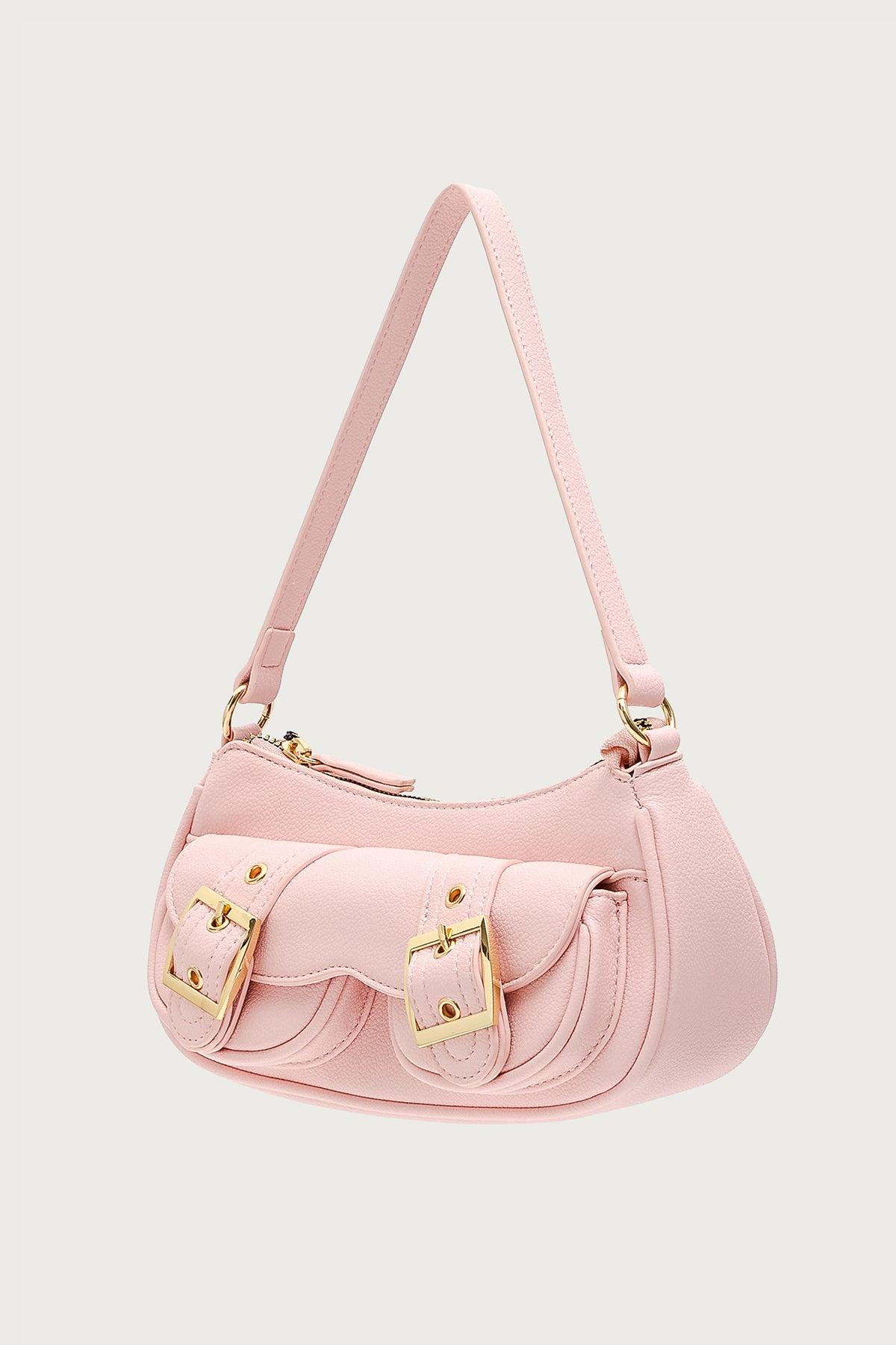 Zinnia Faux Leather Buckle Bag Product Image