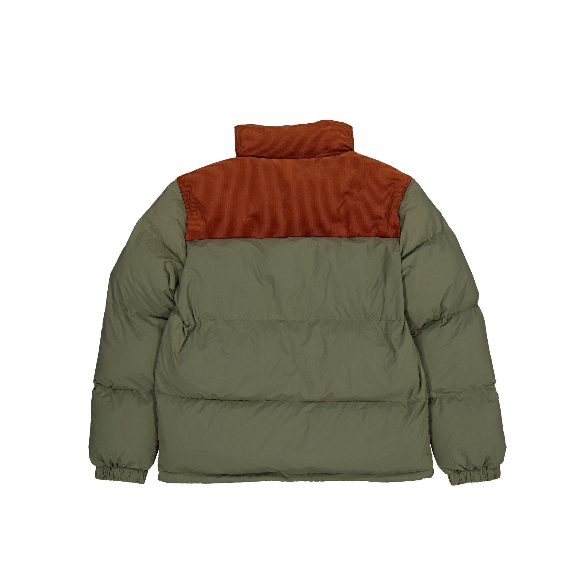 New Era Green Canvas Puffer Jacket Male Product Image
