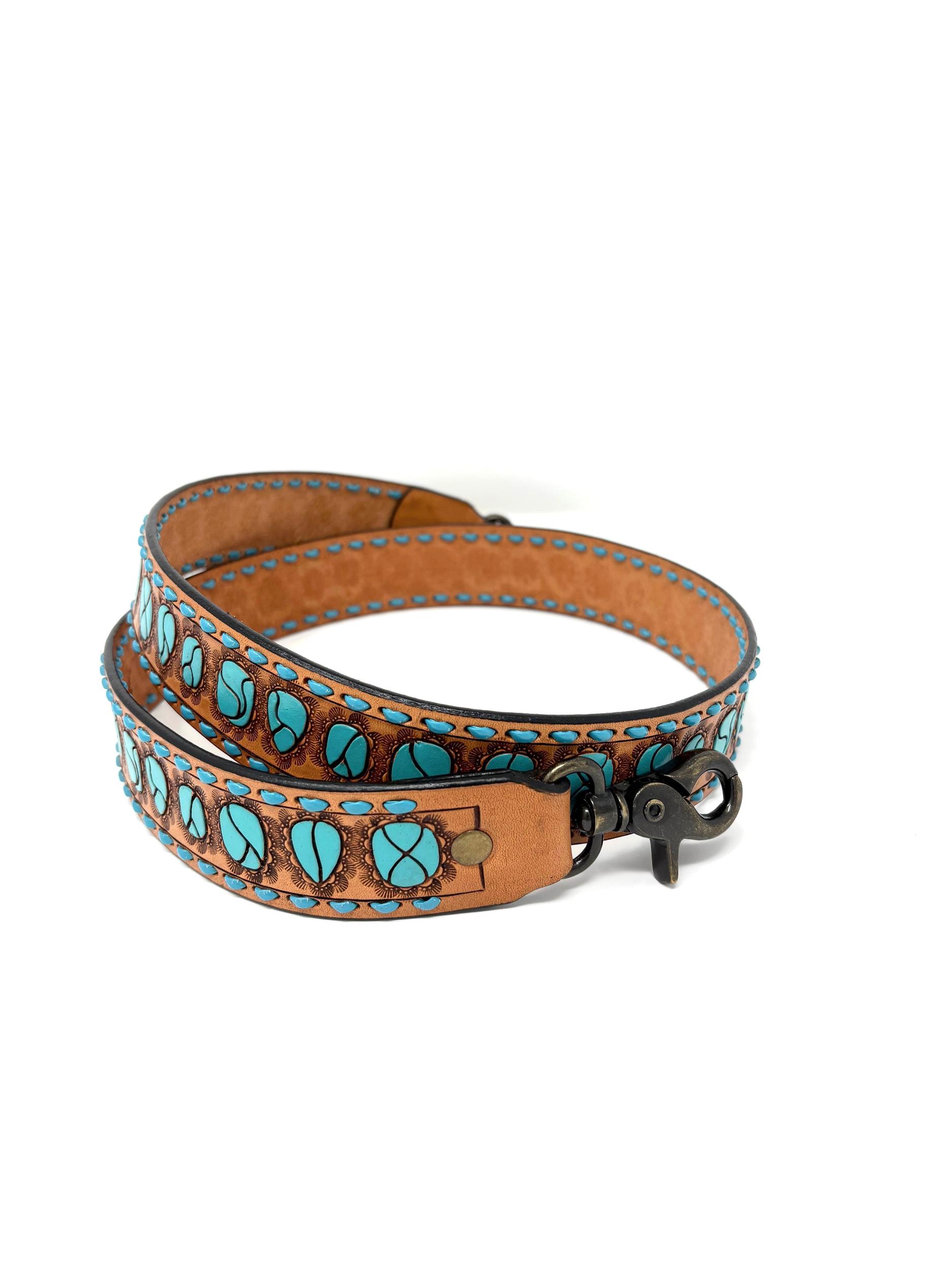 American Darling Tooled Turquoise Purse Strap Product Image