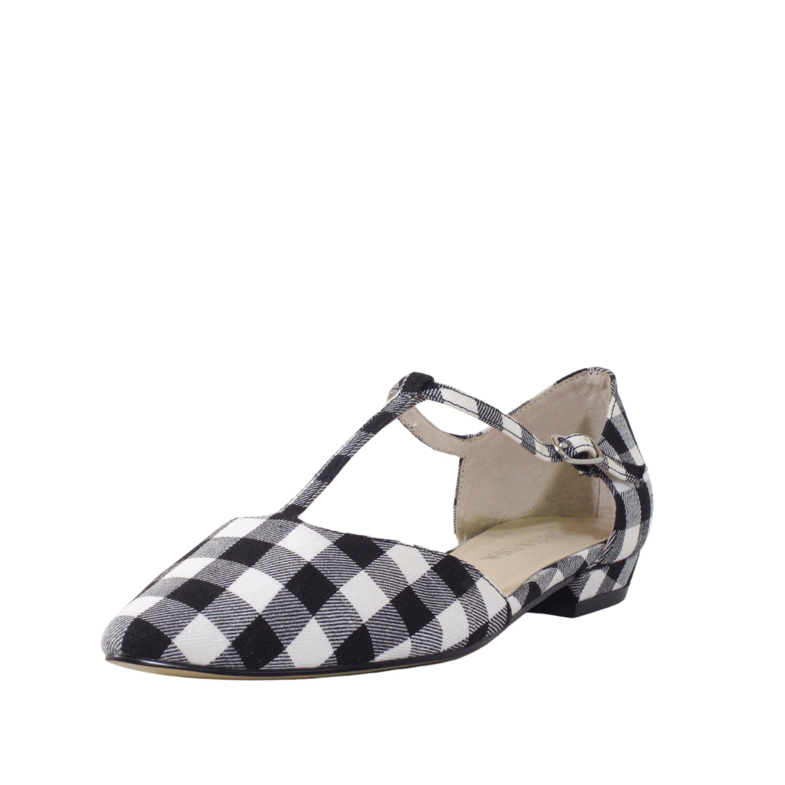 Garden Gingham T-Strap Flats Product Image