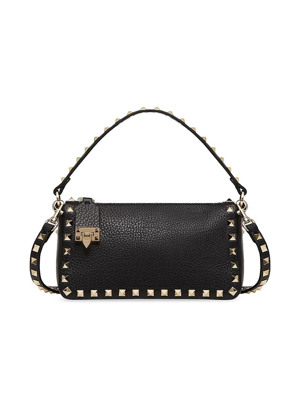 Womens Small Rockstud Grainy Calfskin Crossbody Bag Product Image