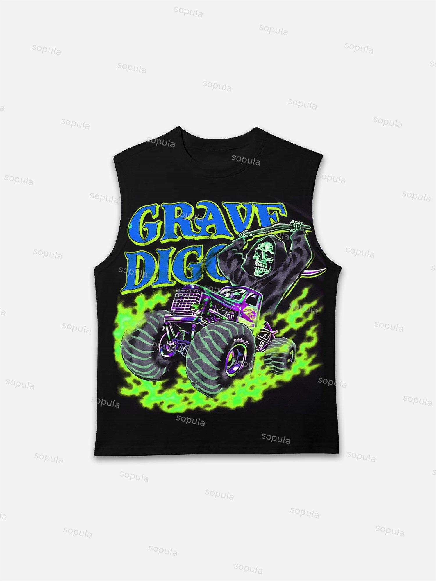 Ultra Rare Grave Digger Graphic Print Tank Top Product Image