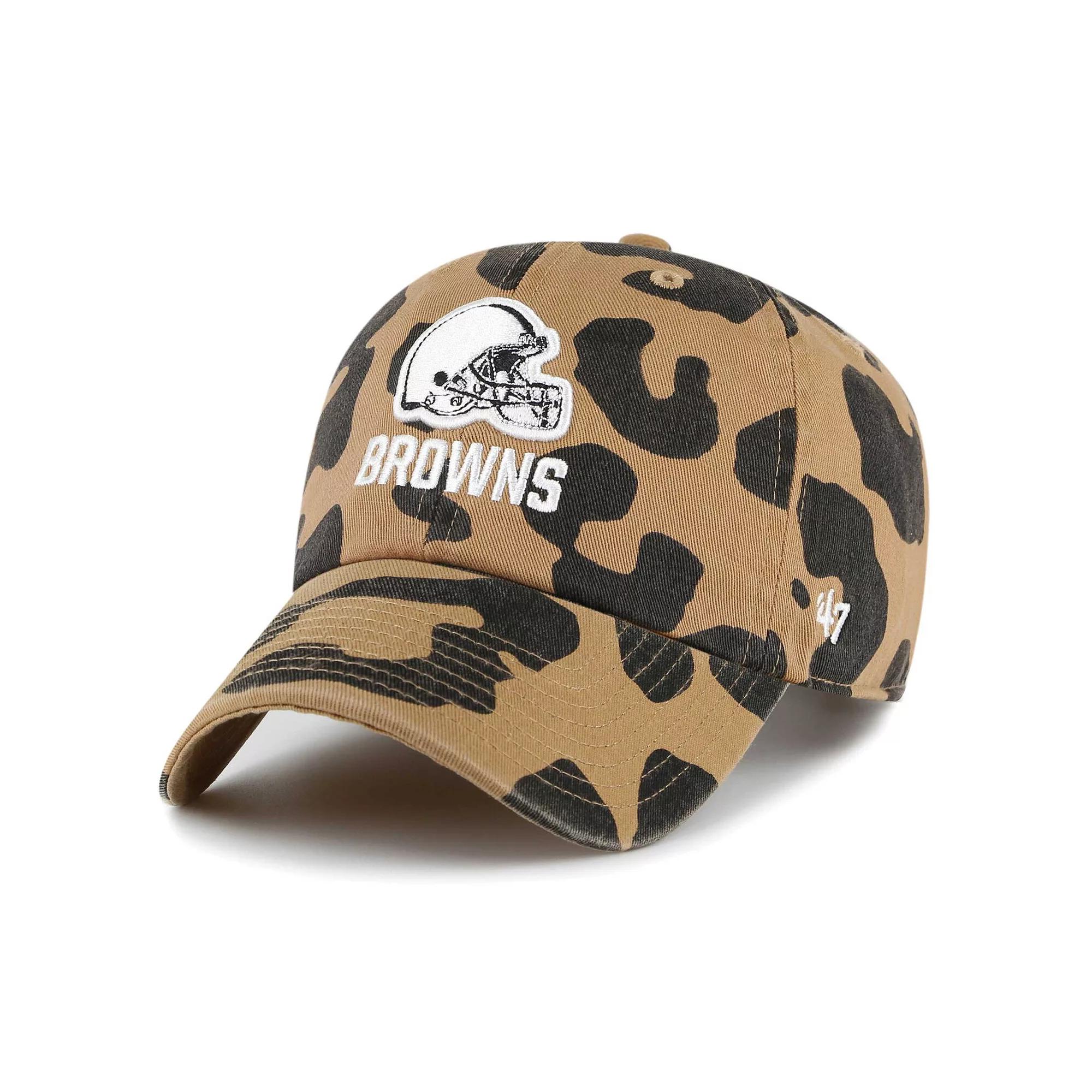 Women's '47  Tan Cleveland Browns Rosette Clean Up Adjustable Hat, Team Product Image