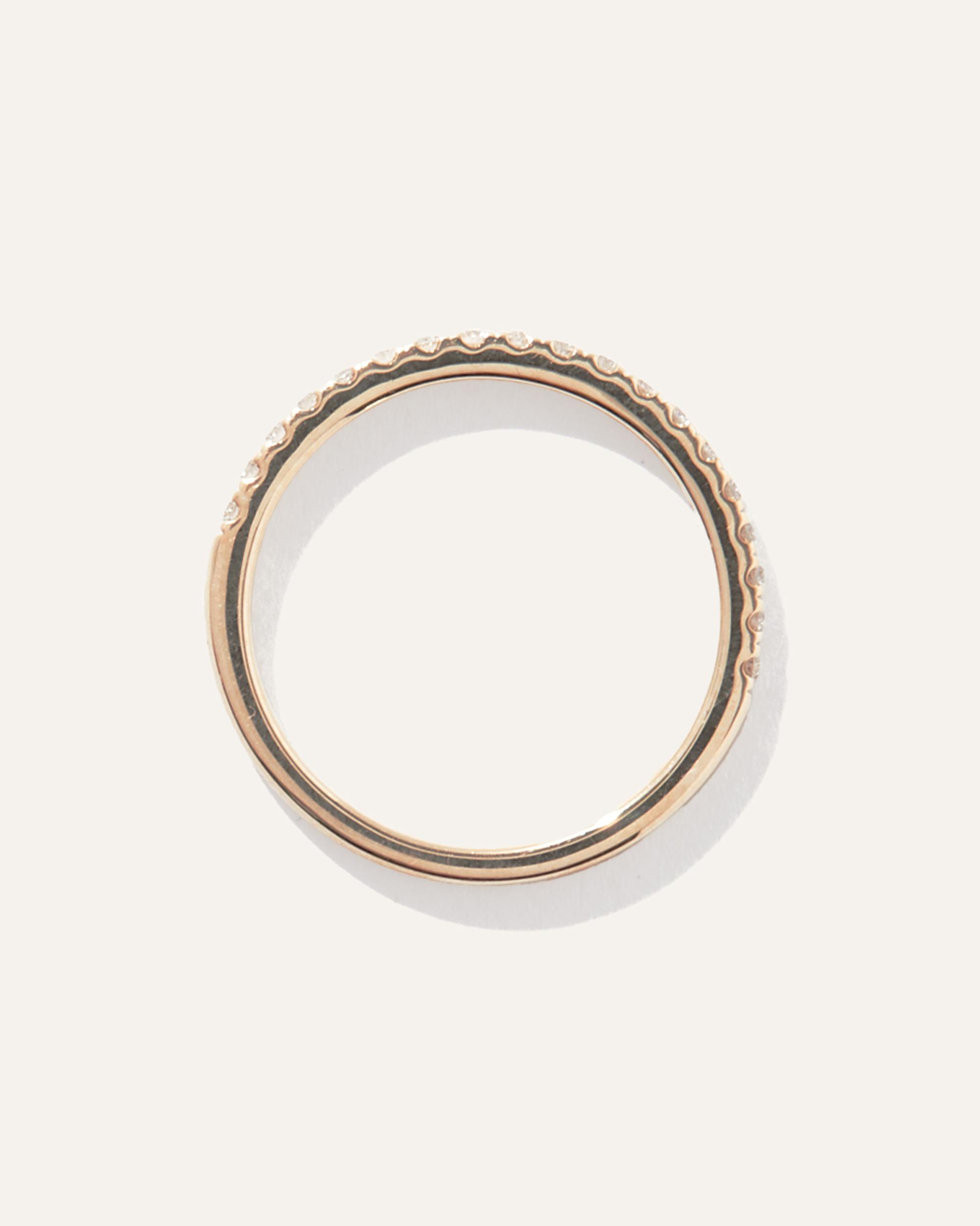 Quince | Women's Diamond Pave Halfway Band Rings Product Image