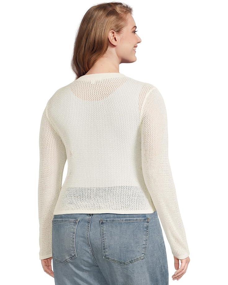 Women's Mod-o-doc Long Sleeve Button Front Open Knit Sweater Product Image
