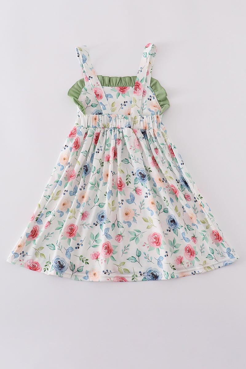Green garden rose dress Product Image