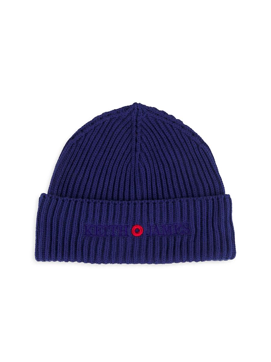 Mens Embroidered Logo Cotton Beanie Product Image