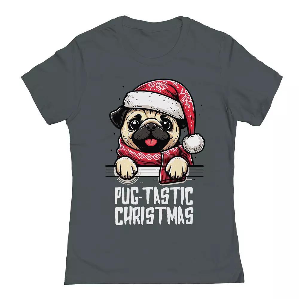 Junior's One Pugtastic Christmas Graphic Tee, Women's,  Product Image