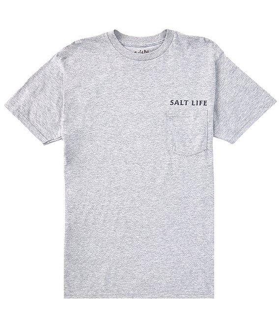 Salt Life Short Sleeve Salty Honor Bones Americana Heathered Graphic T-Shirt Product Image