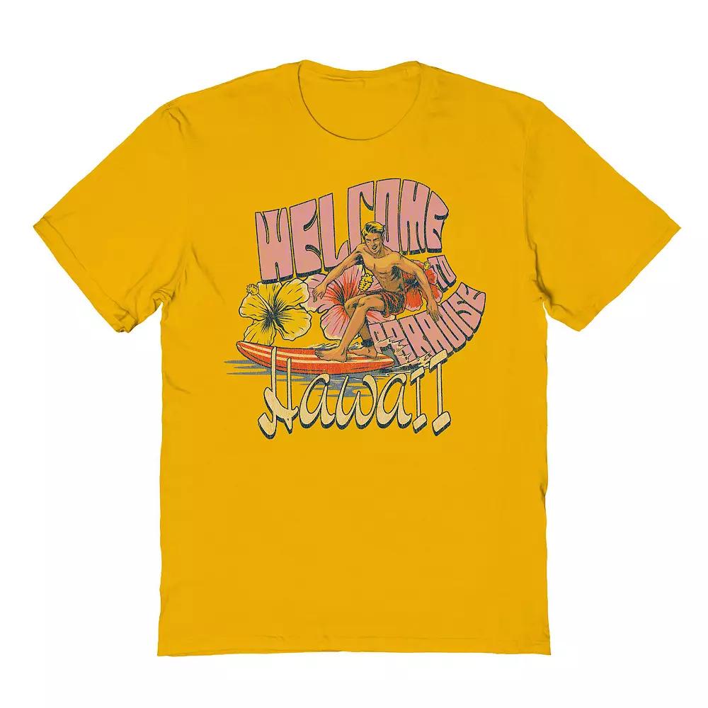 Men's Welcome Hawaii Graphic Tee, Size: XXL, Gold Product Image