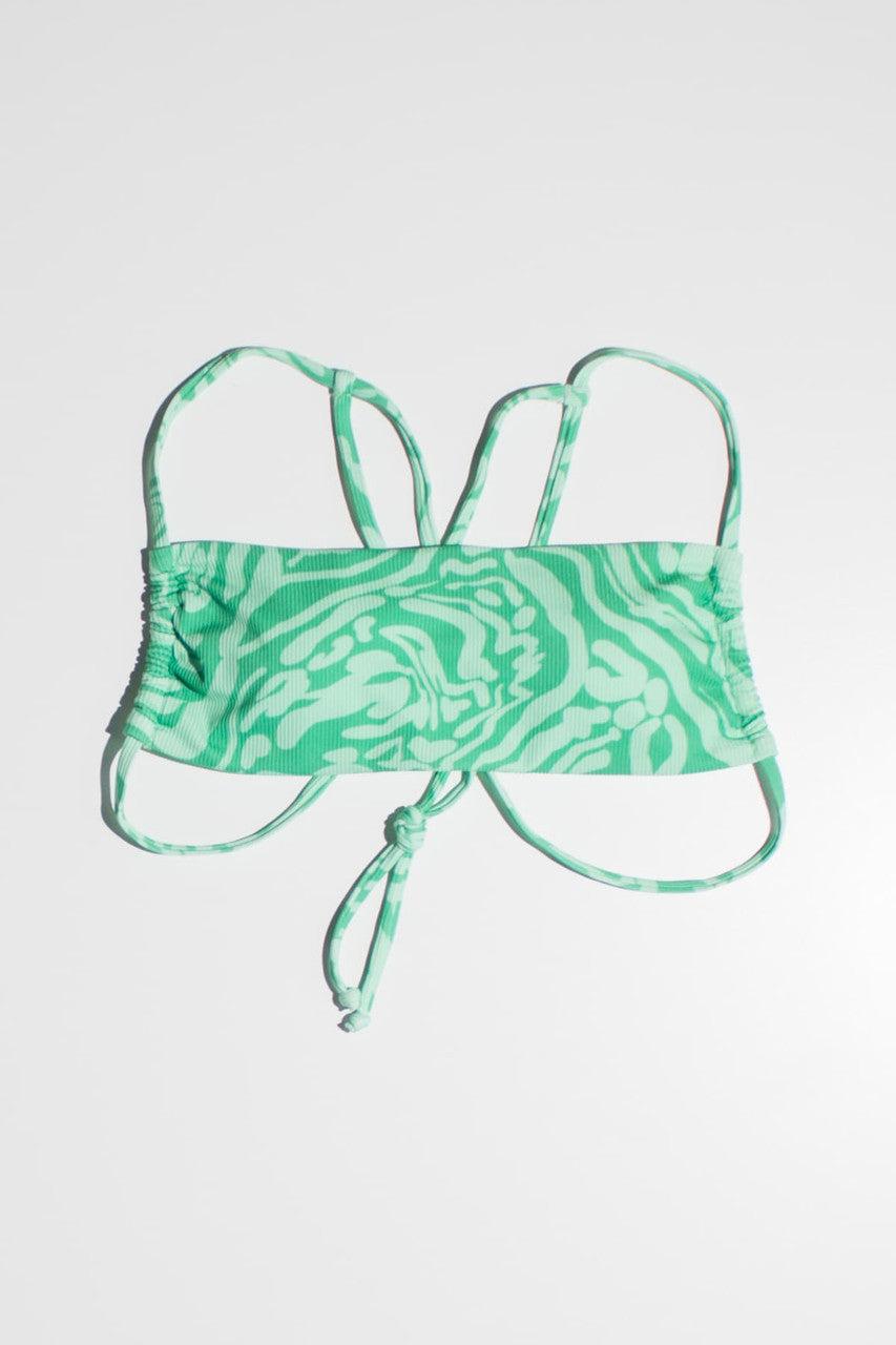 Green Tones Swirl Bikini Top Product Image