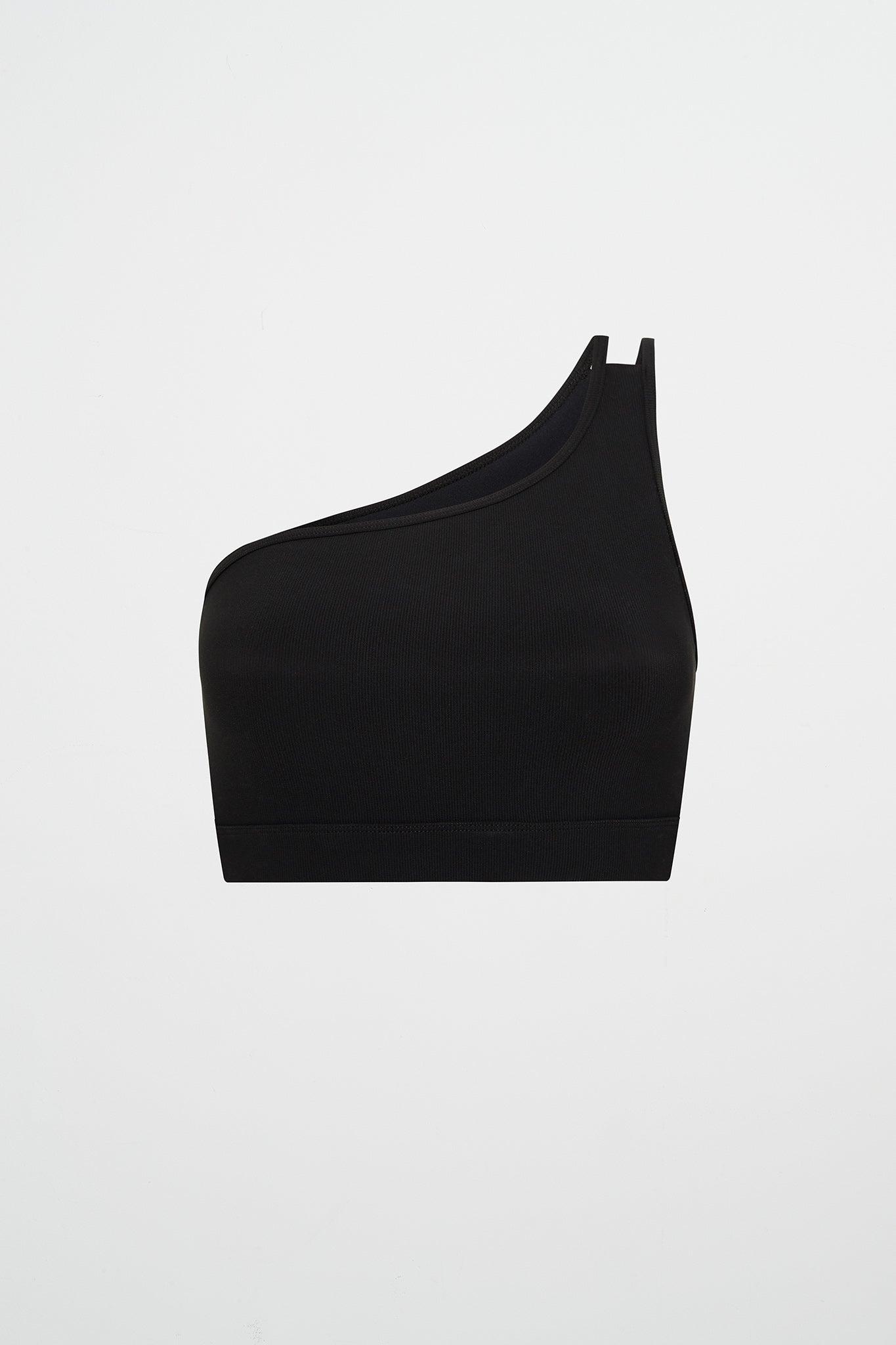 Asymmetric Ribbed Crop Top 386 Product Image