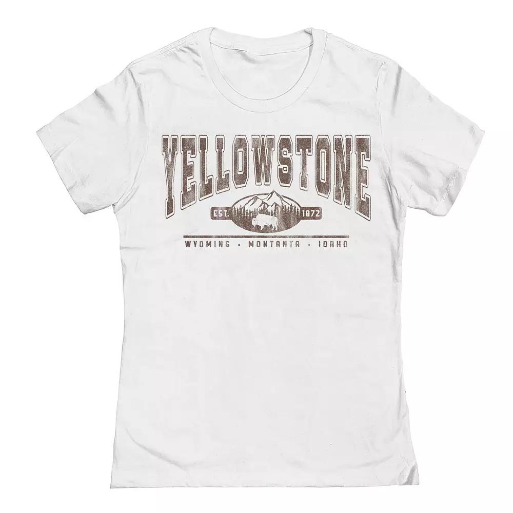 Junior's Yellowstone Park Graphic Tee, Girl's, Size: XXL, White Product Image