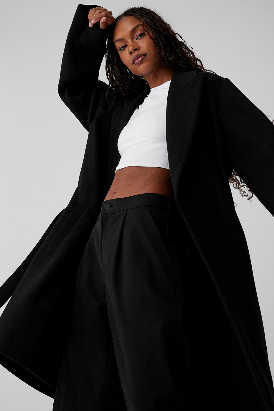 Wool Gameday Overcoat - Black Female Product Image