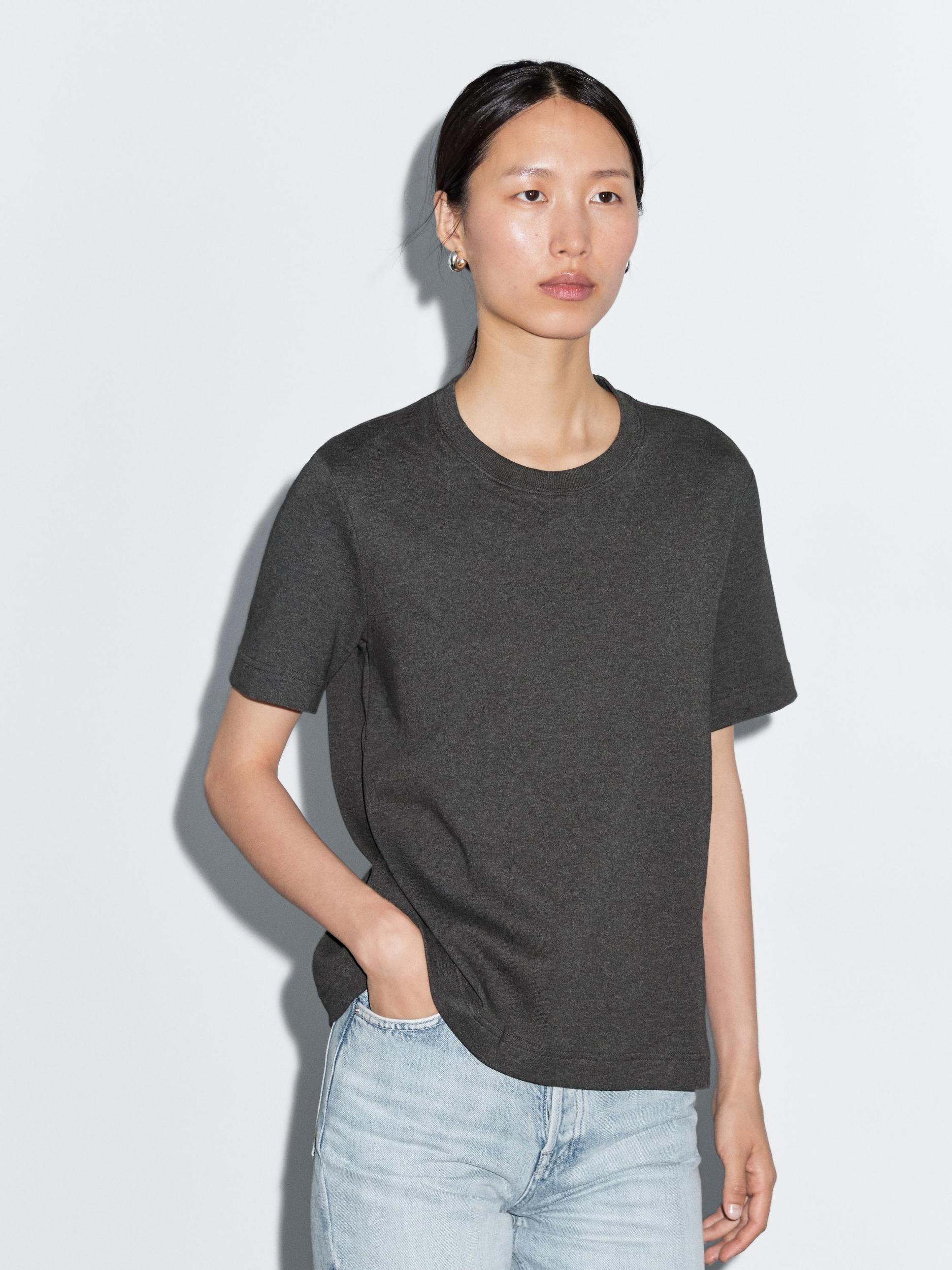 100% cotton interlock crew neck T-shirt Product Image