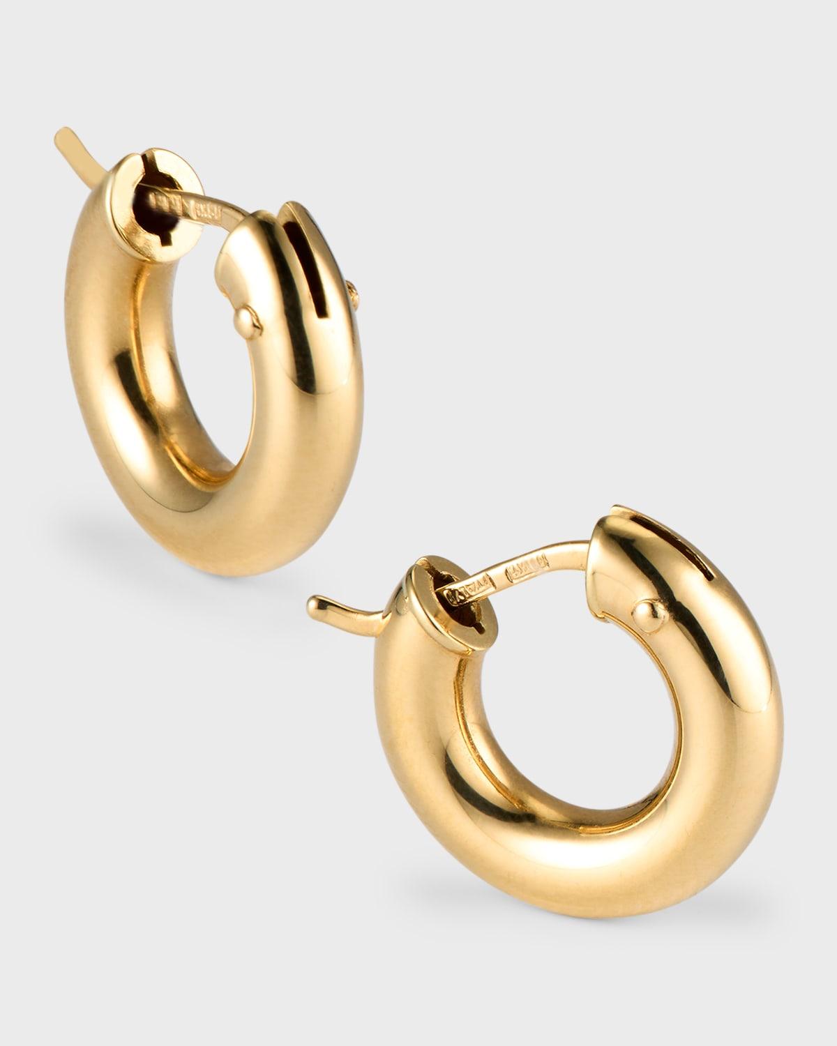 Womens 18K Yellow Gold Huggie Hoop Earrings/0.5 Product Image