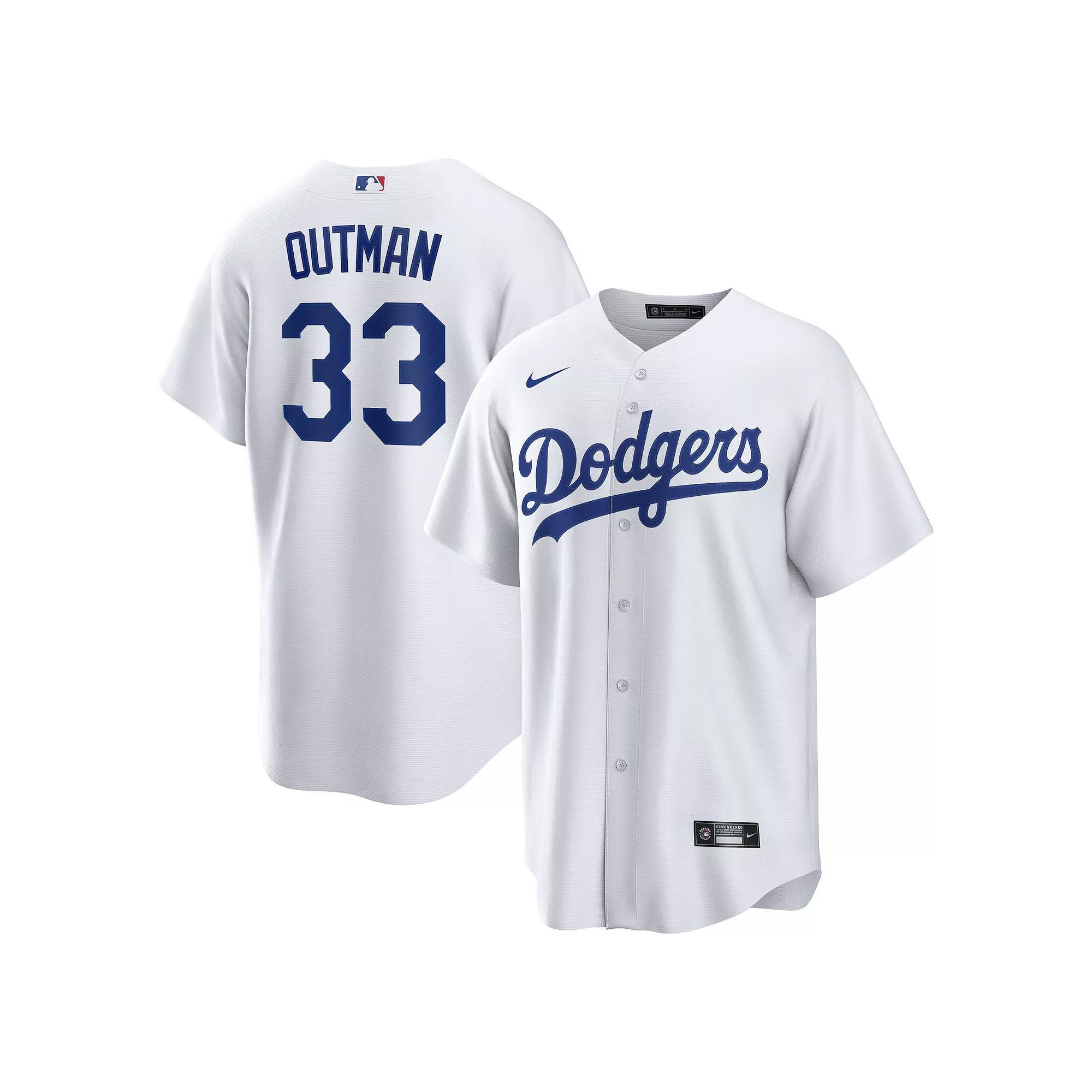 Men's Nike James Outman White Los Angeles Dodgers Replica Player Jersey, Size: Medium Product Image