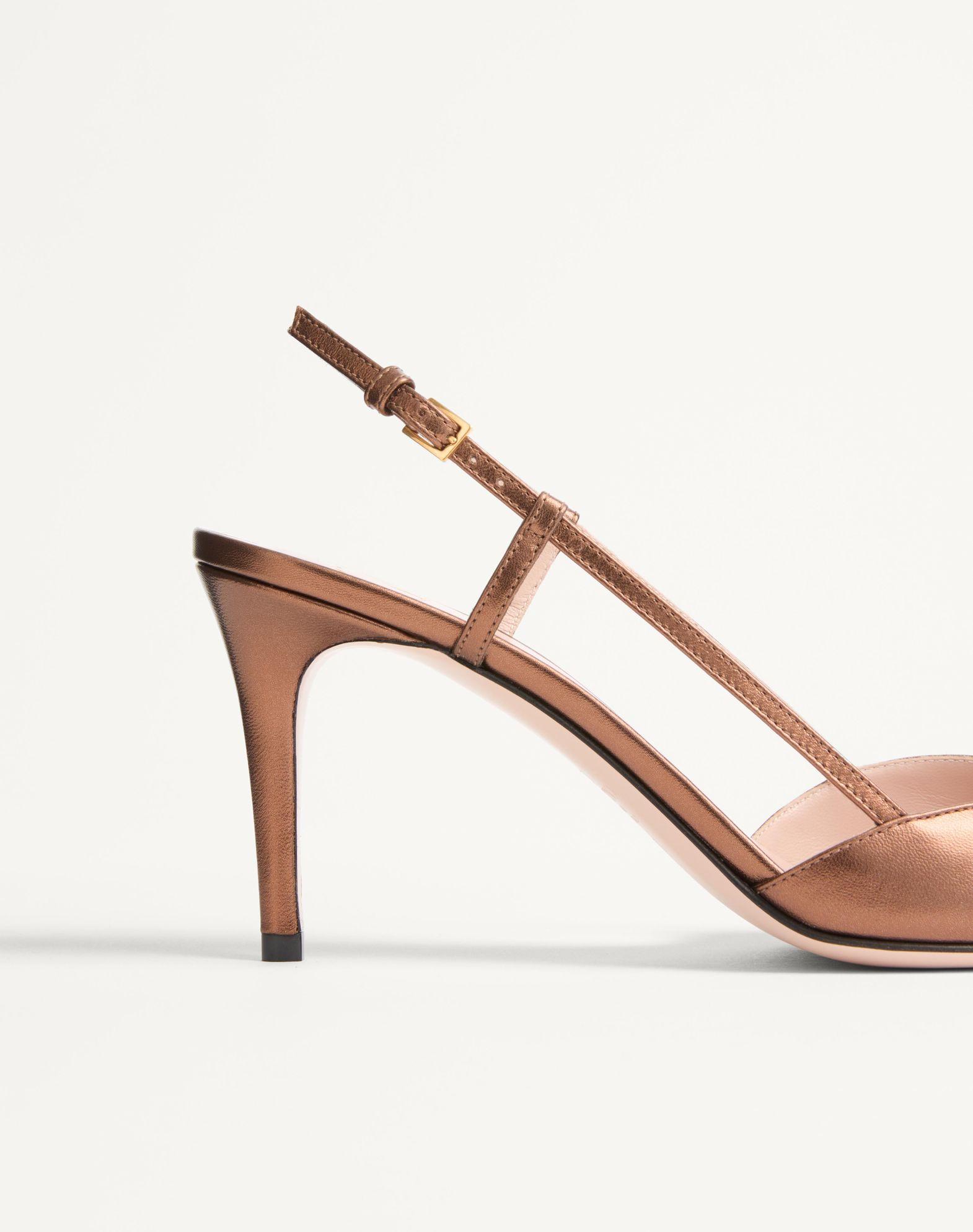 Vlogo Signature Slingback Pump In Laminated Nappa Leather 80Mm Product Image