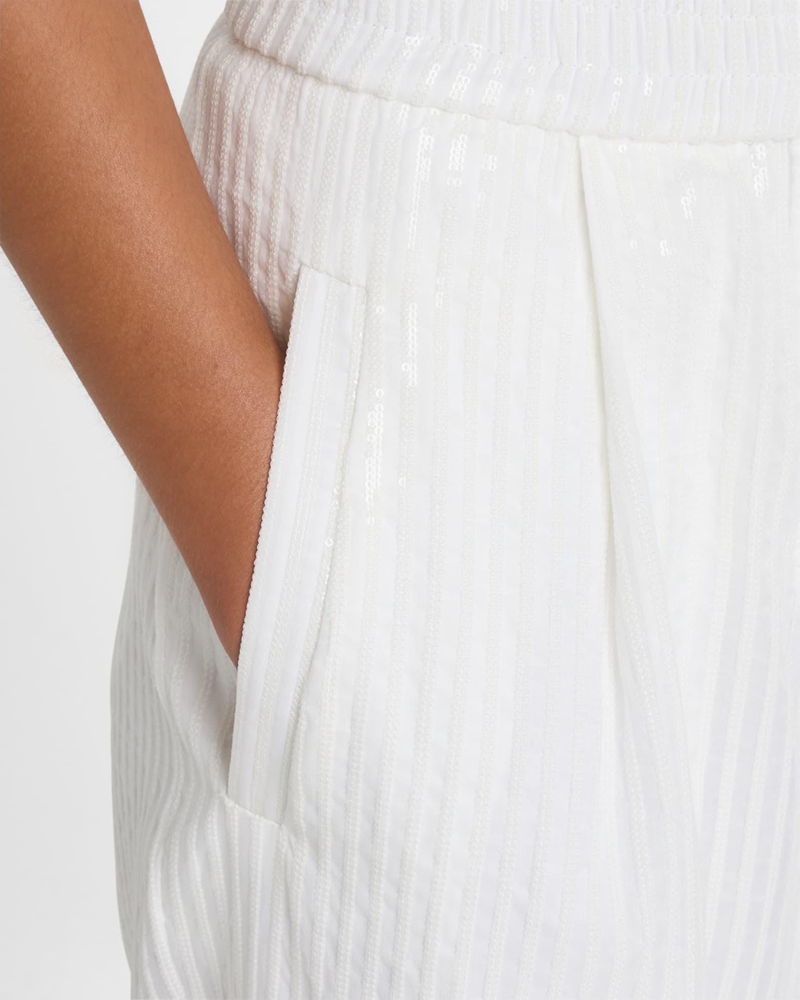 Stripe Sequined Wide Leg Organza Pants Product Image