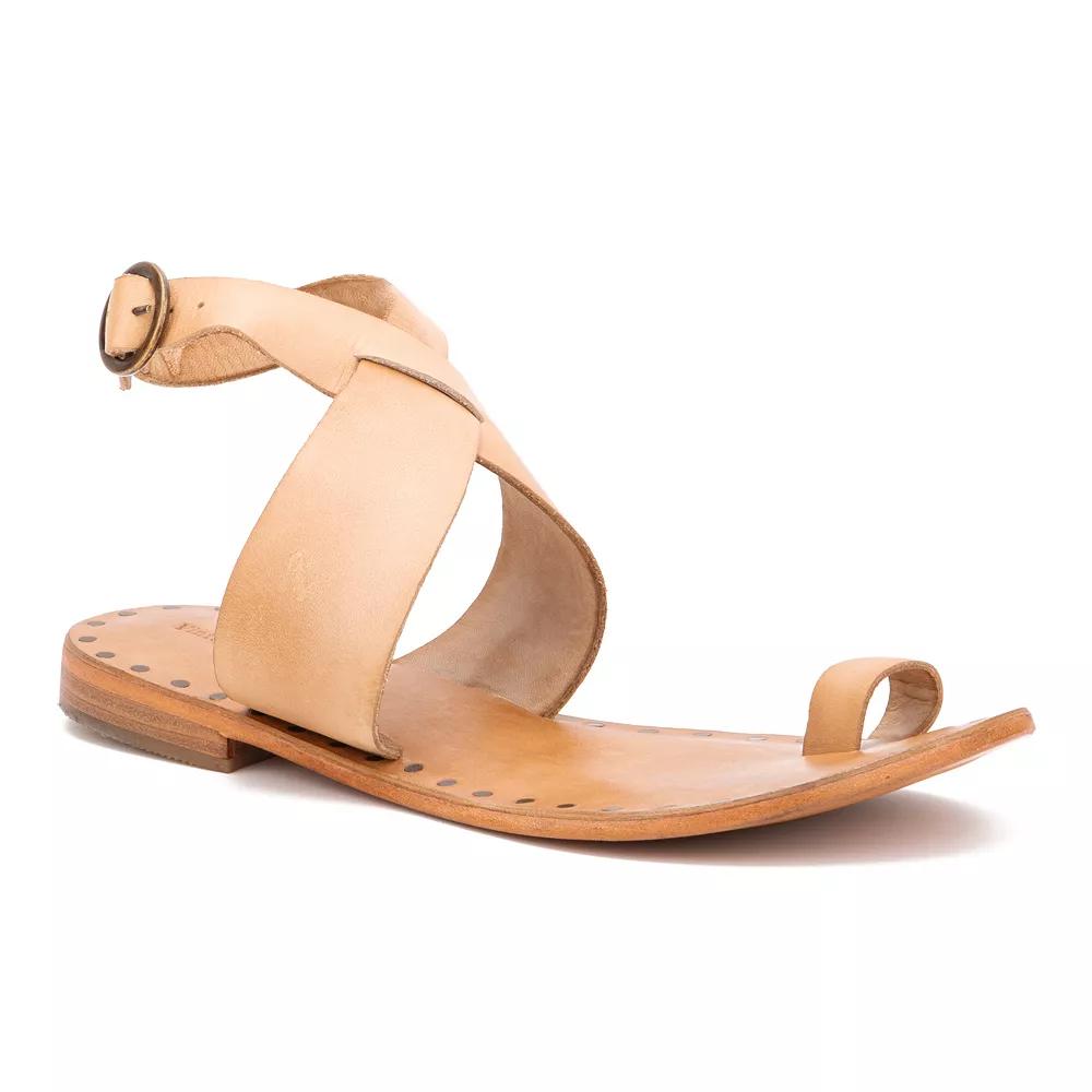 Vintage Foundry Co. Geneva Women's Leather Strappy Sandals, Size: 6, Camel Product Image