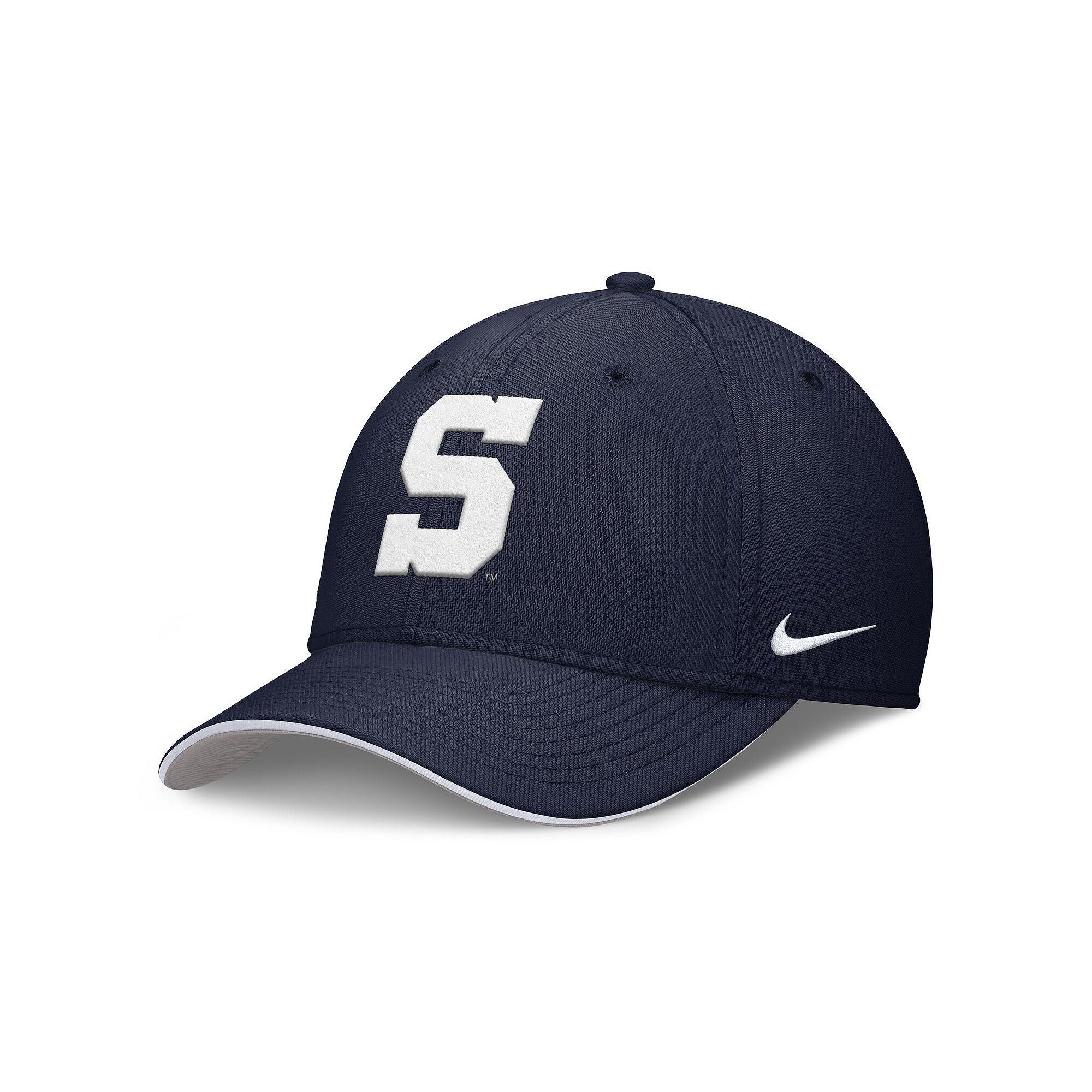 Men's Nike Navy Penn State Nittany Lions 2025 Dugout Coaches Rise Swoosh Performance Flex Hat, Size: Small/Medium, Blue Product Image