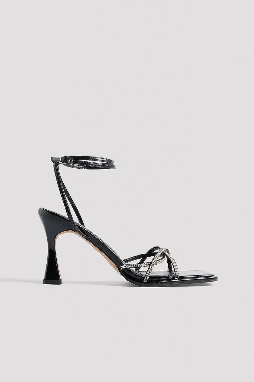 Rhinestone Squared Toe Heels Product Image