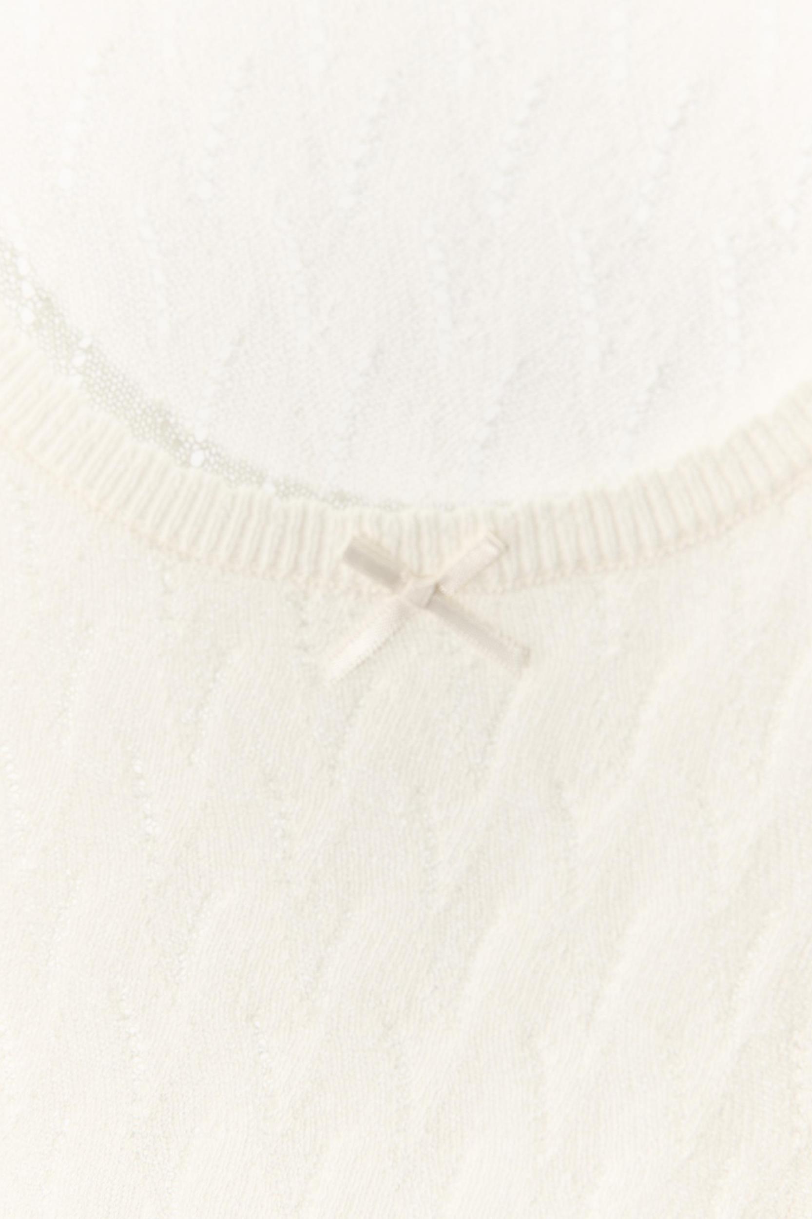 POINTELLE KNIT BOW T-SHIRT Product Image