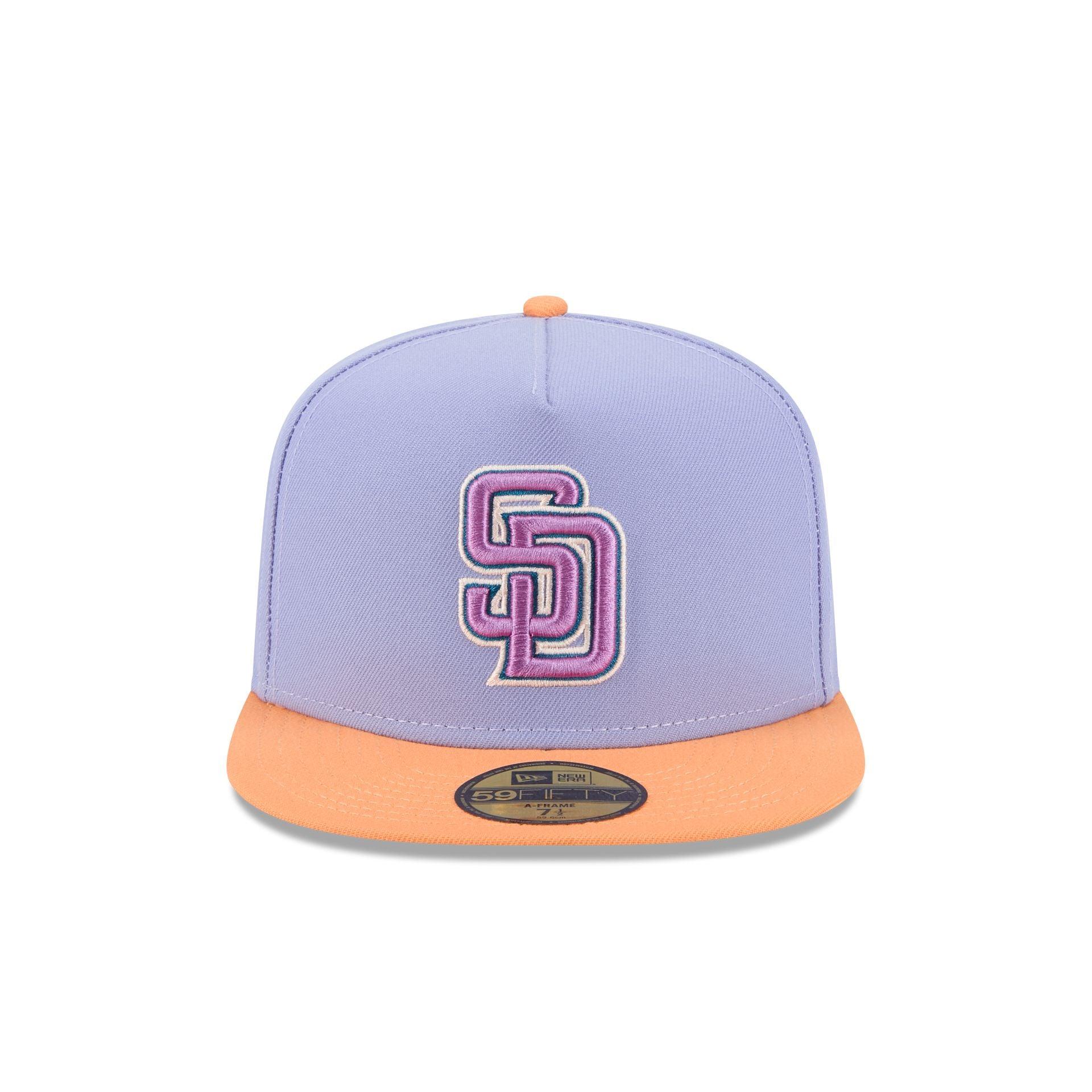 San Diego Padres Lavender 59FIFTY A-Frame Fitted Hat Male Product Image