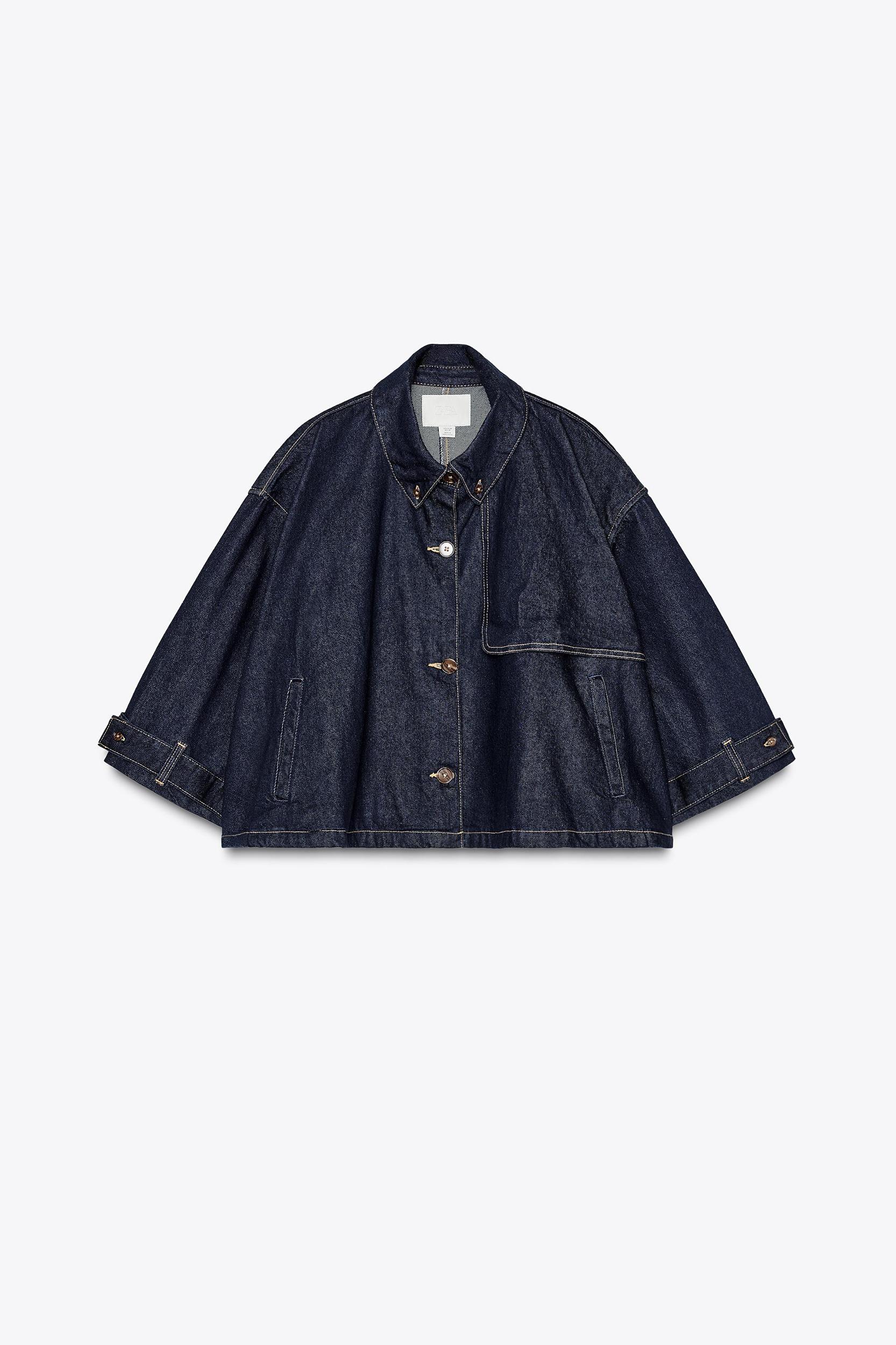 TRF DENIM CAPE JACKET Product Image
