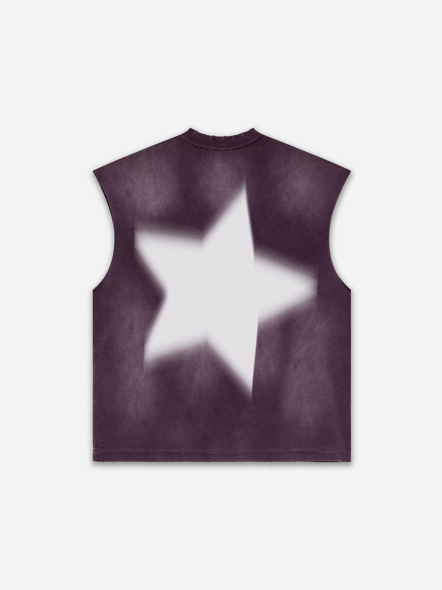 Men's Washed Casual Virtual Shadow Graphic Tank Top Product Image