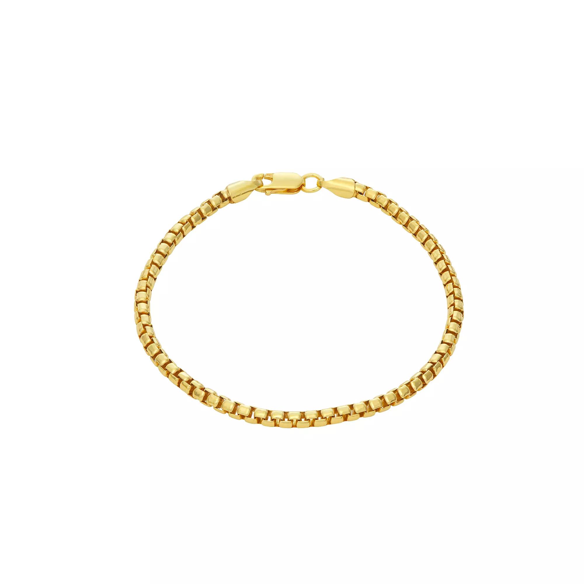 Giorgio di Vicenza Sterling Silver Men's Italian Box Chain Bracelet,  Product Image