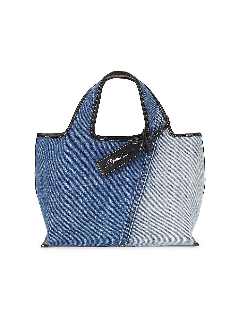 Womens Market Colorblocked Denim Top Handle Bag Product Image