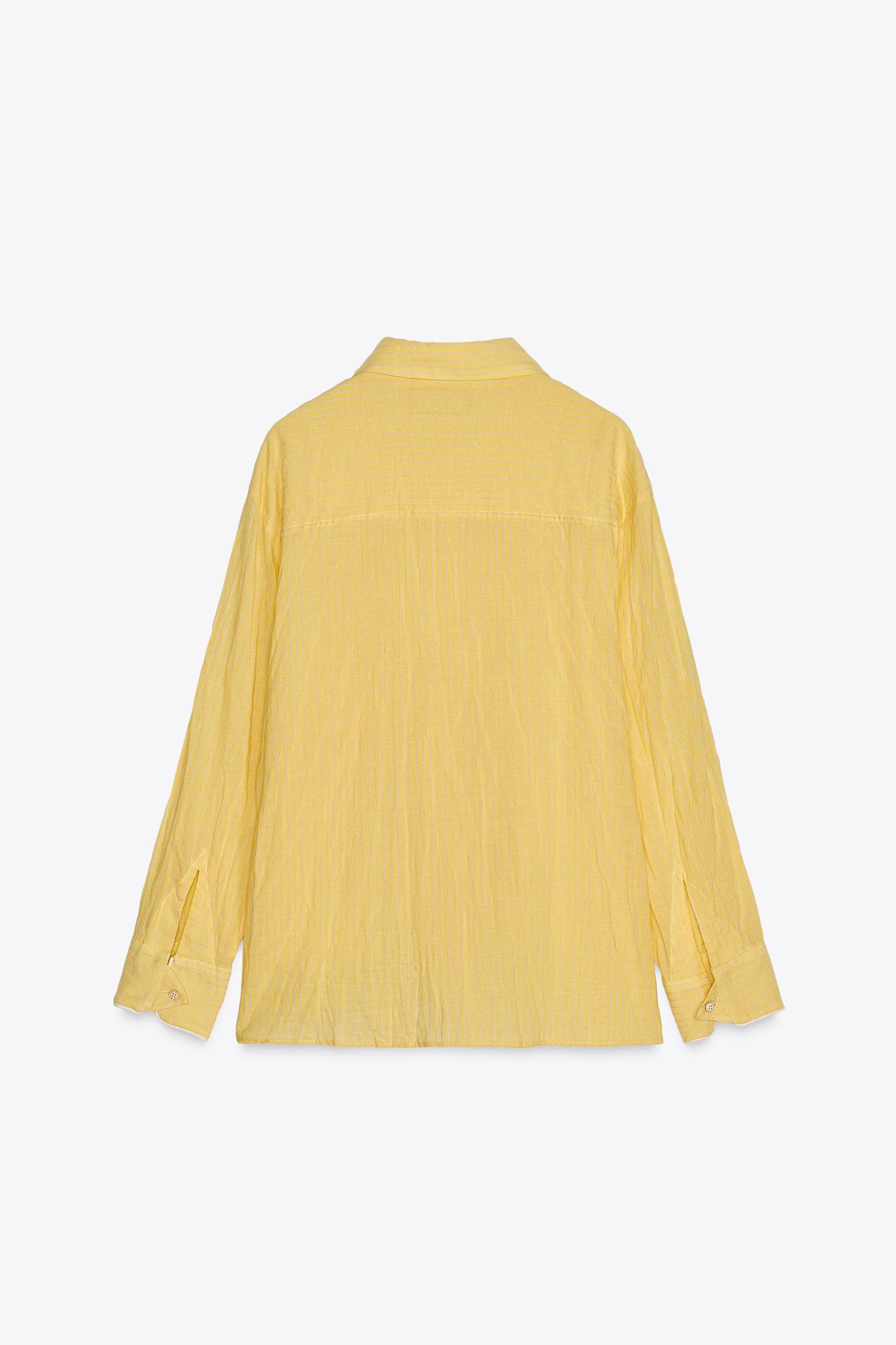 ZW COLLECTION STRIPED WRINKLED SHIRT Product Image