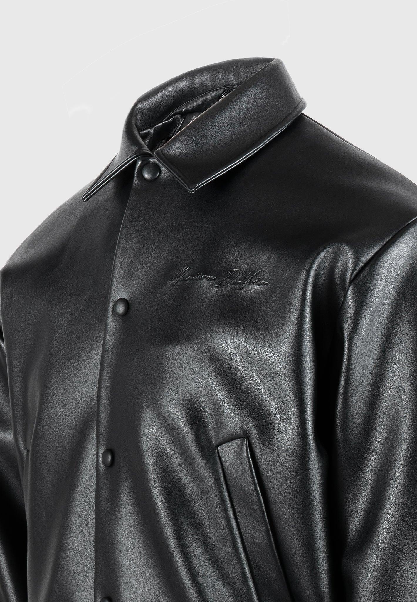 Eiffel Rhinestone Varsity Jacket - Black Male Product Image