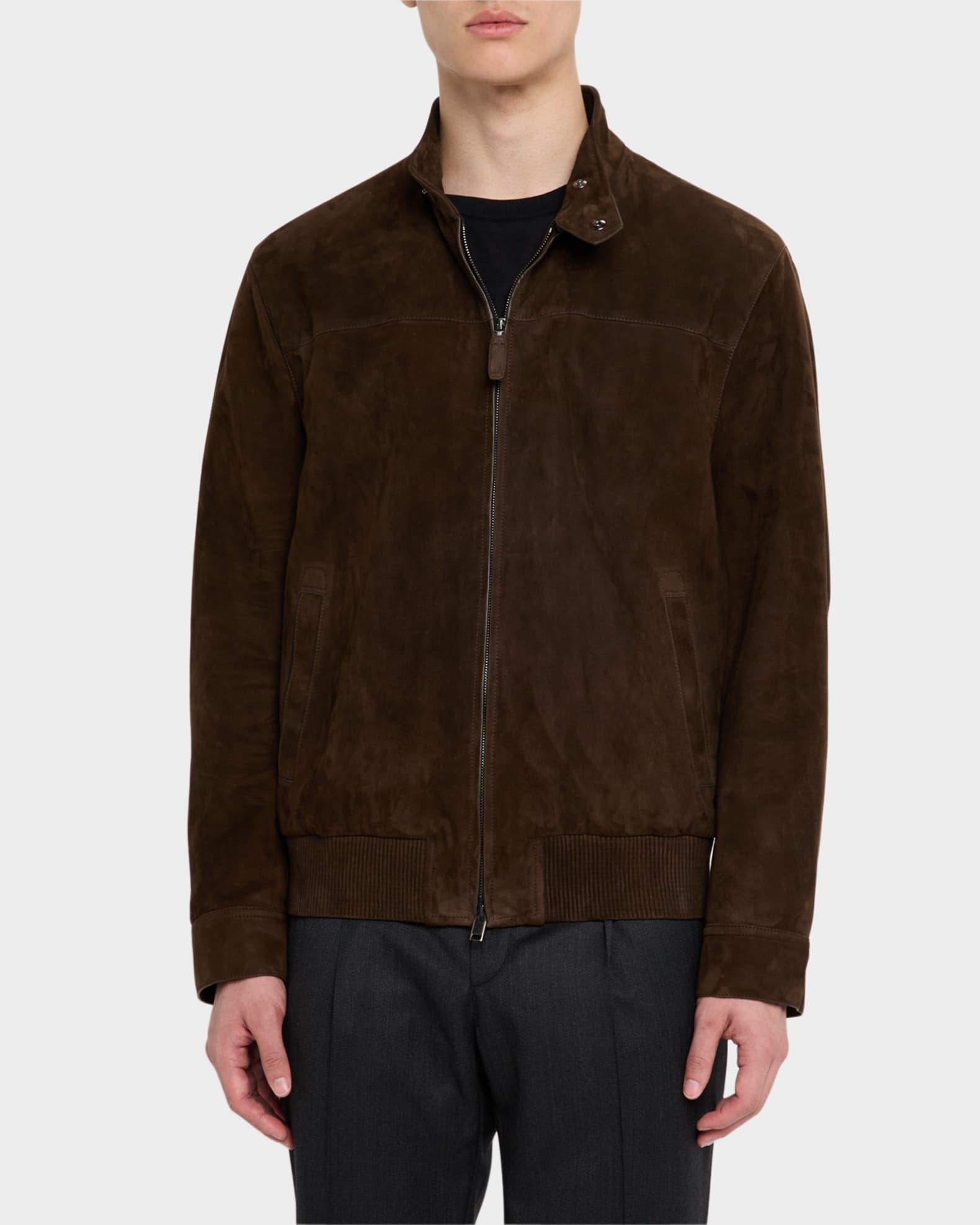 Men's Suede Full-Zip Blouson Product Image