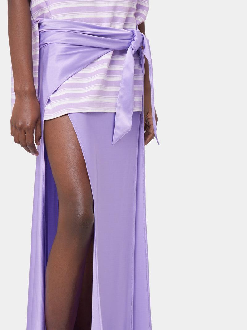 LAVENDER LONG SKIRT IN JERSEY Product Image