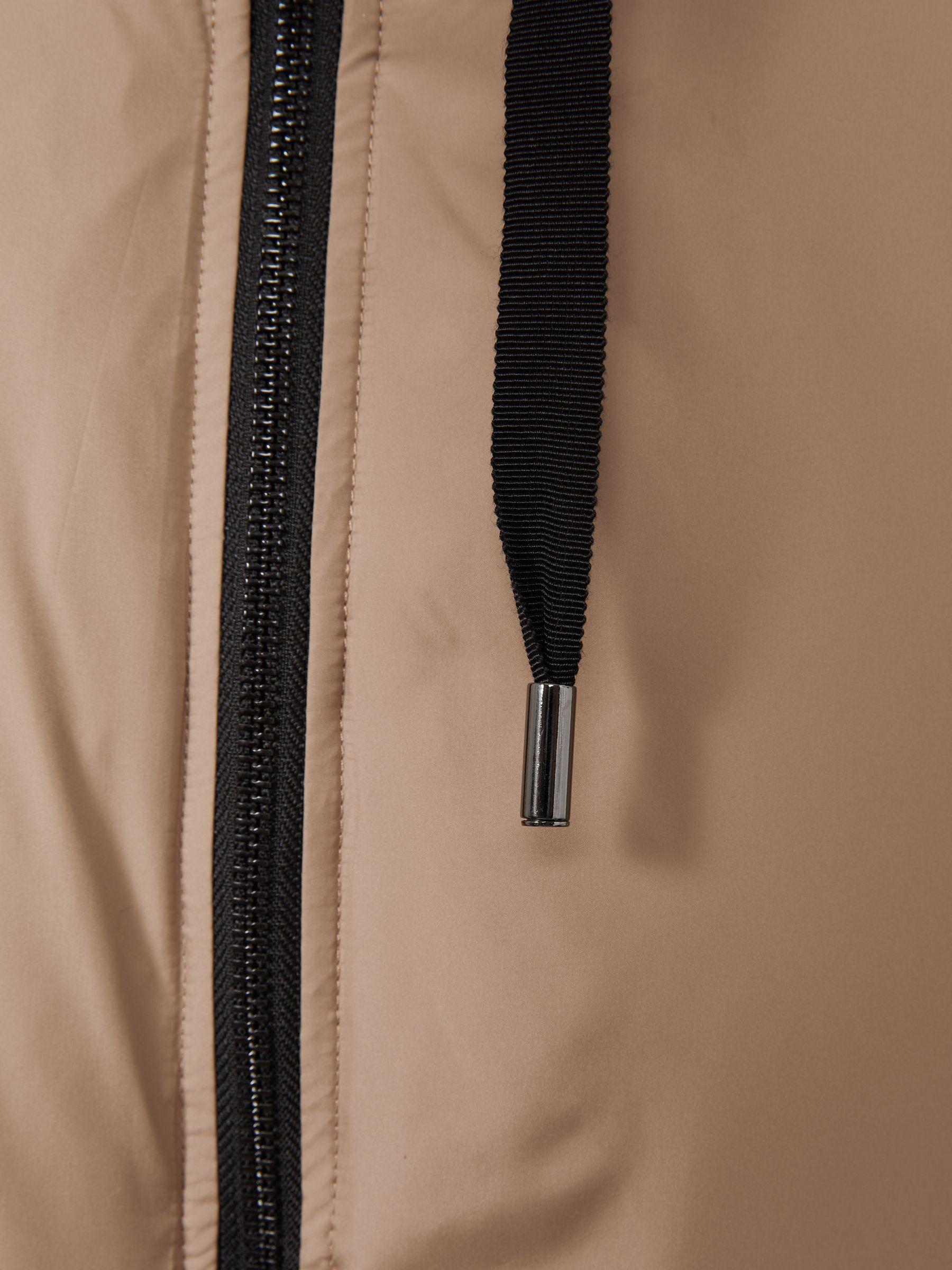 Padded Hooded Gilet in Camel Product Image