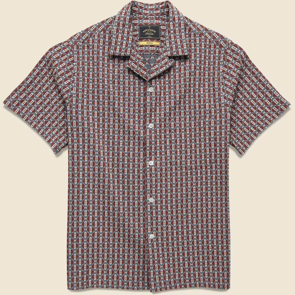 Tile Camp Shirt - Burgundy Product Image