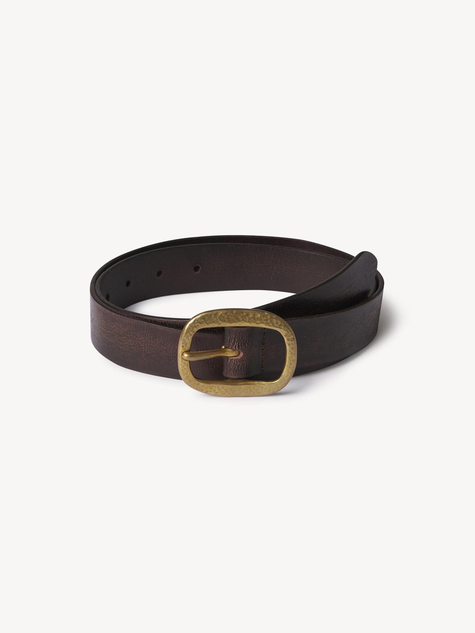 Brown Worn Leather Blacksmith Belt - Buck Mason- Modern American Classics Product Image