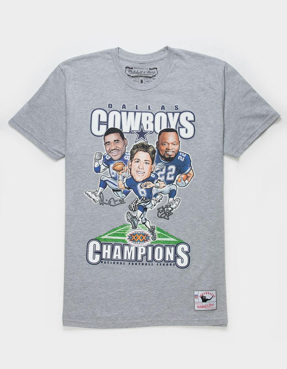 MITCHELL & NESS Dallas Cowboys Champions Mens Tee - HEATHER GRAY Product Image