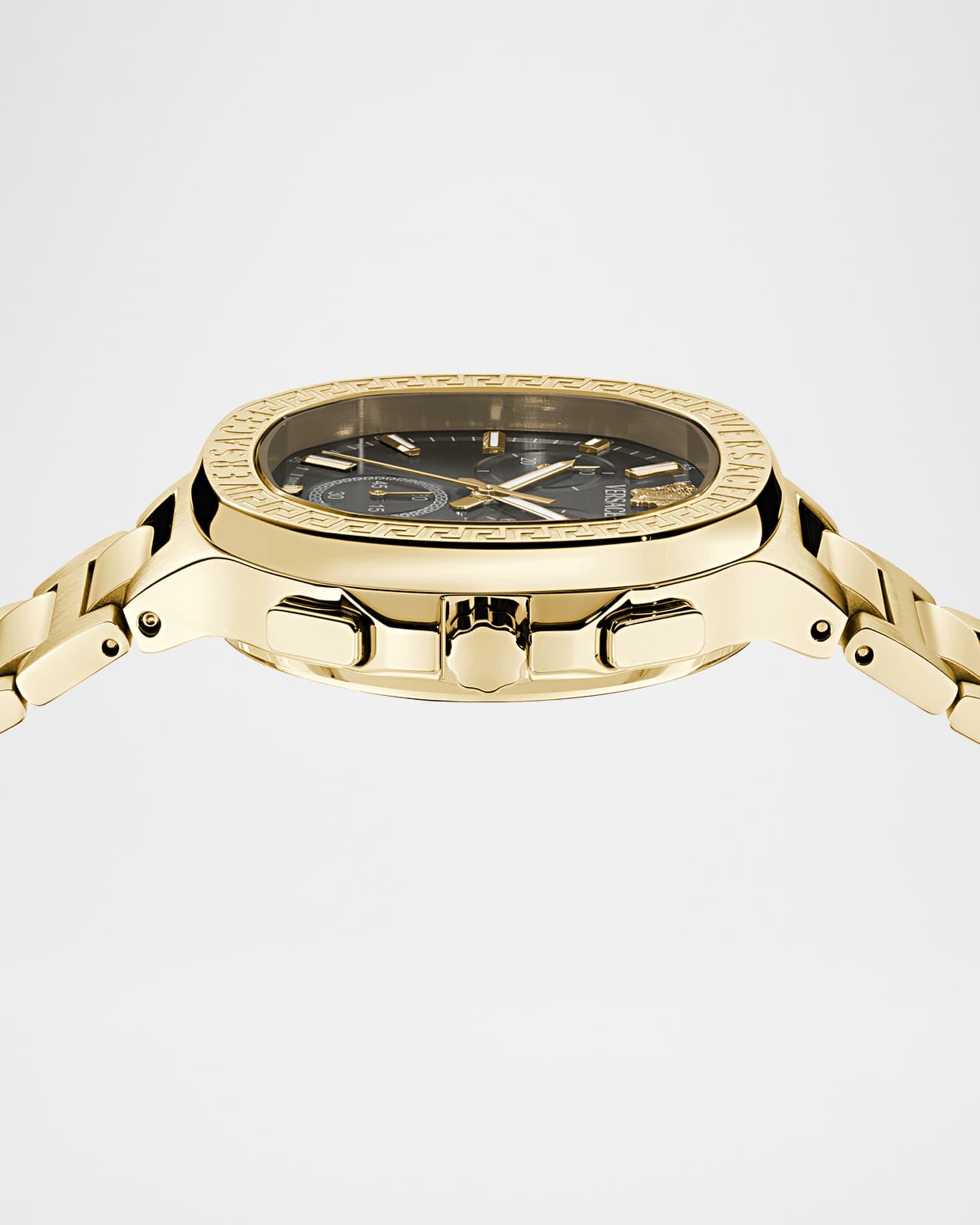 V-Chrono Square 40mm IP Yellow Gold Bracelet Watch Product Image