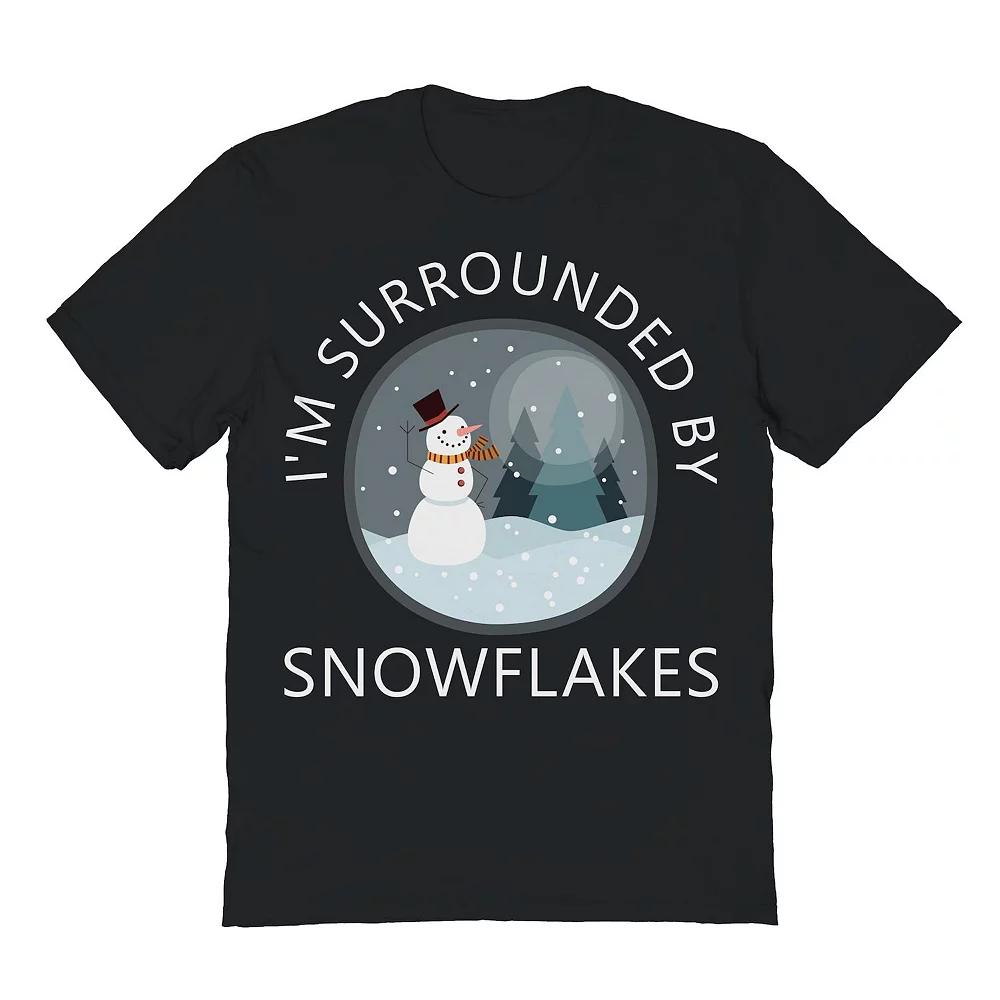 Men's Surrounded Snowflakes Christmas Graphic Tee, Adult Unisex,  Product Image
