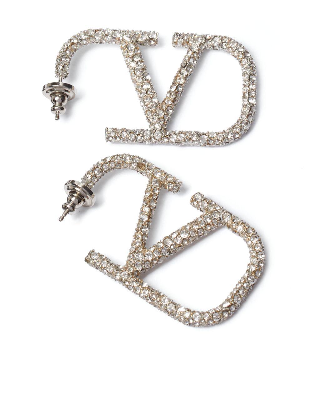 VLogo Signature crystal earrings Product Image
