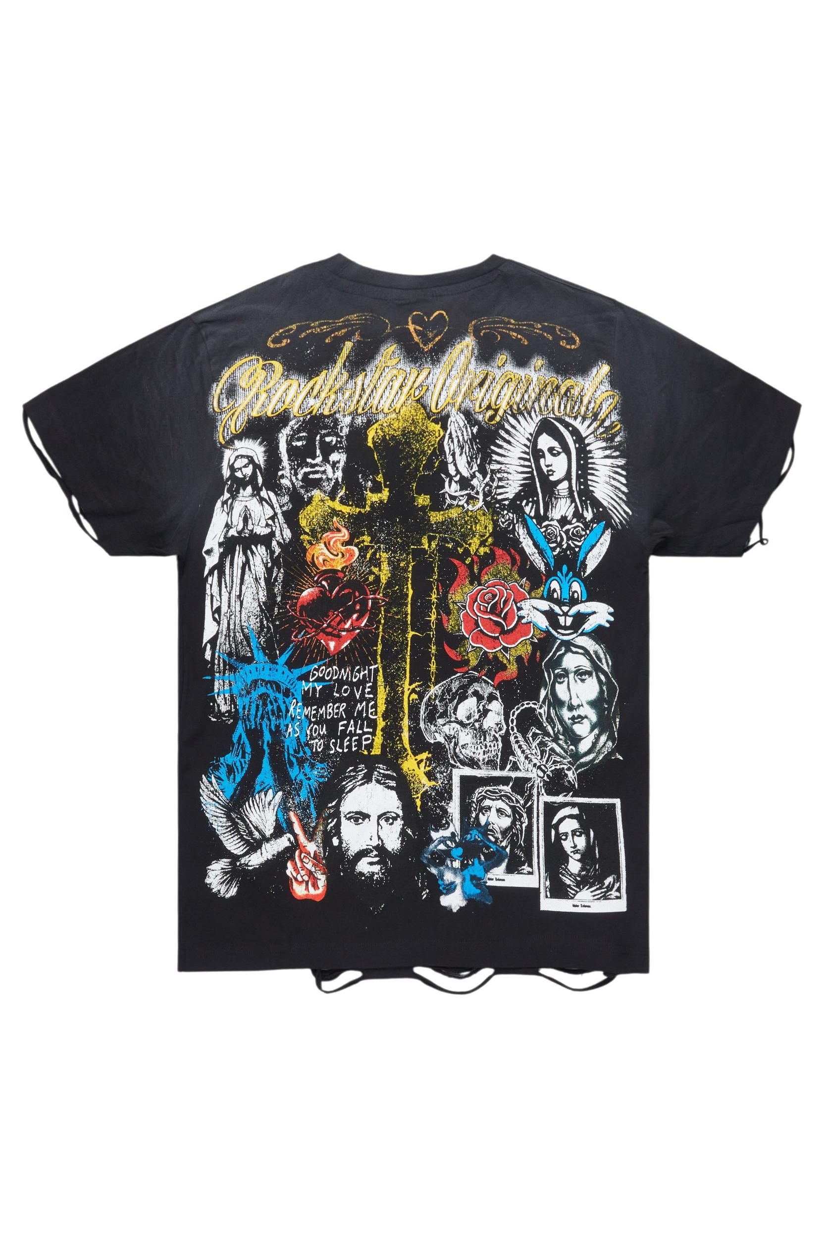 Axion Black Graphic T-Shirt Male Product Image