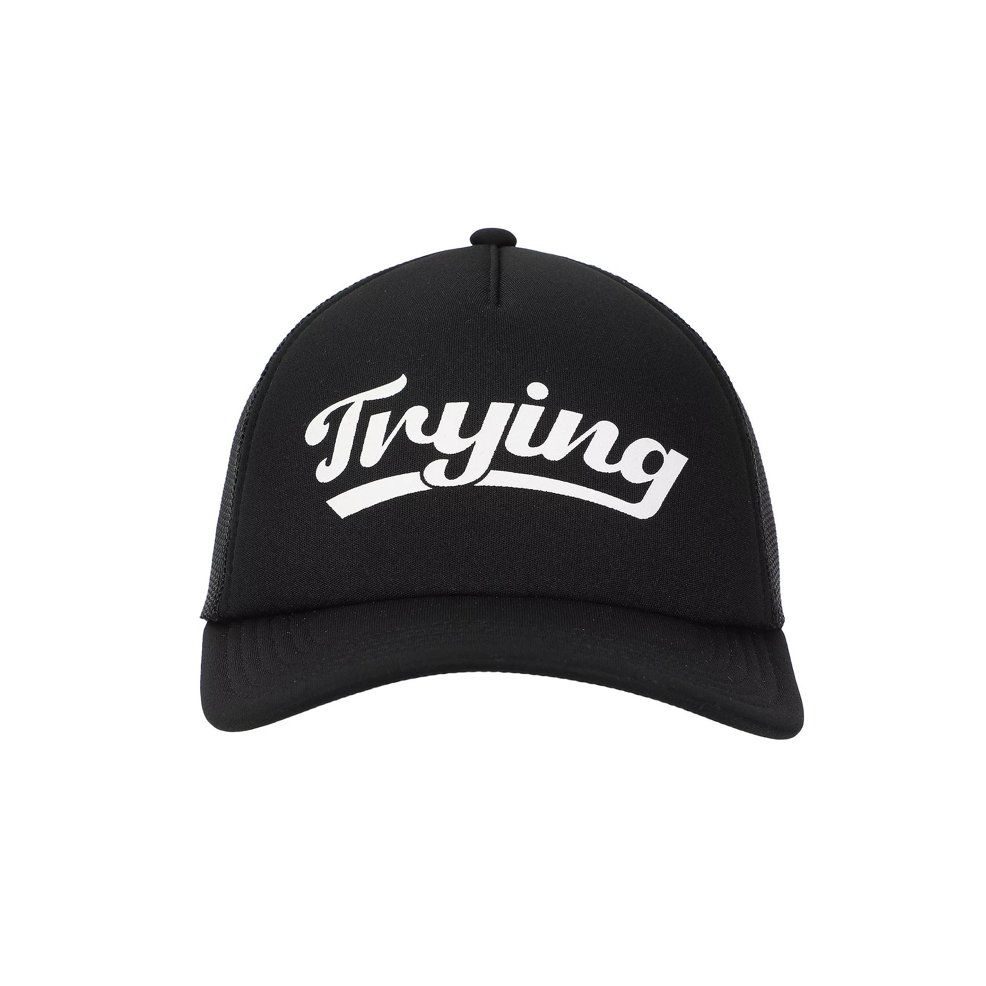 Women's Trying Foam Trucker Hat, Black Product Image