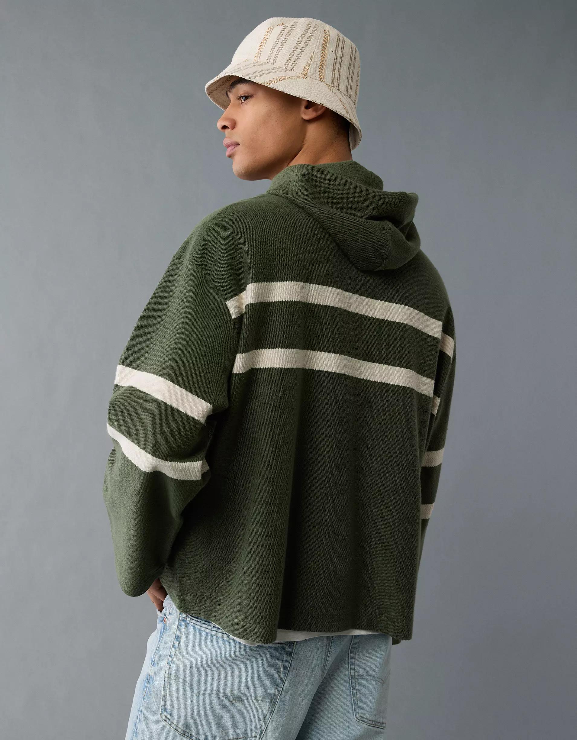 AE Striped Terry Baja Hoodie Product Image