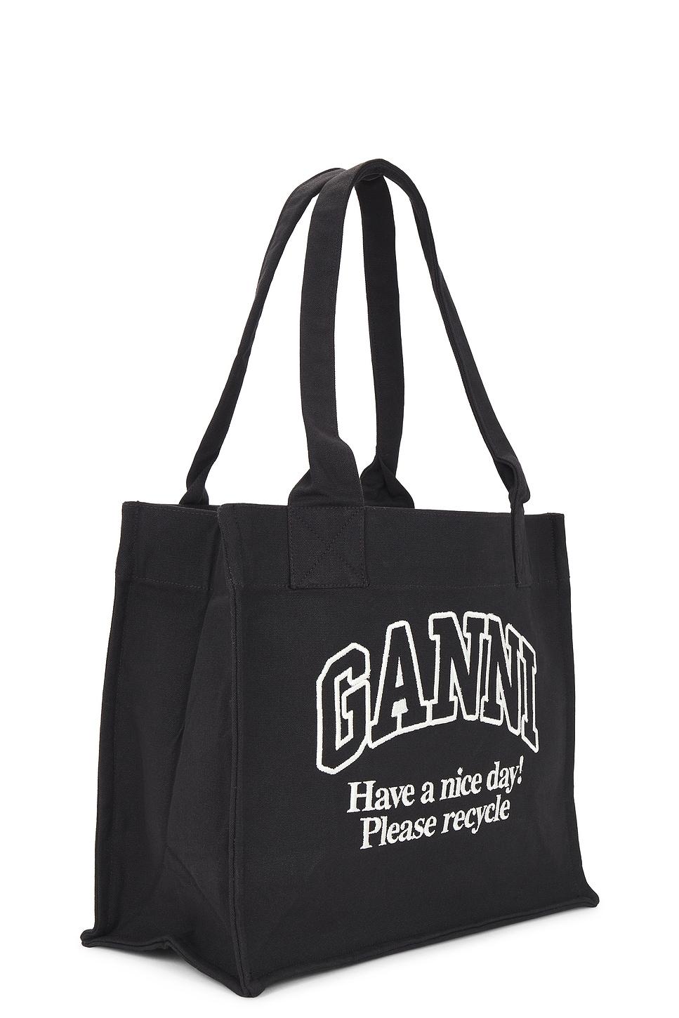 Large Easy Shopper Contrasted Logo Bag Ganni Product Image