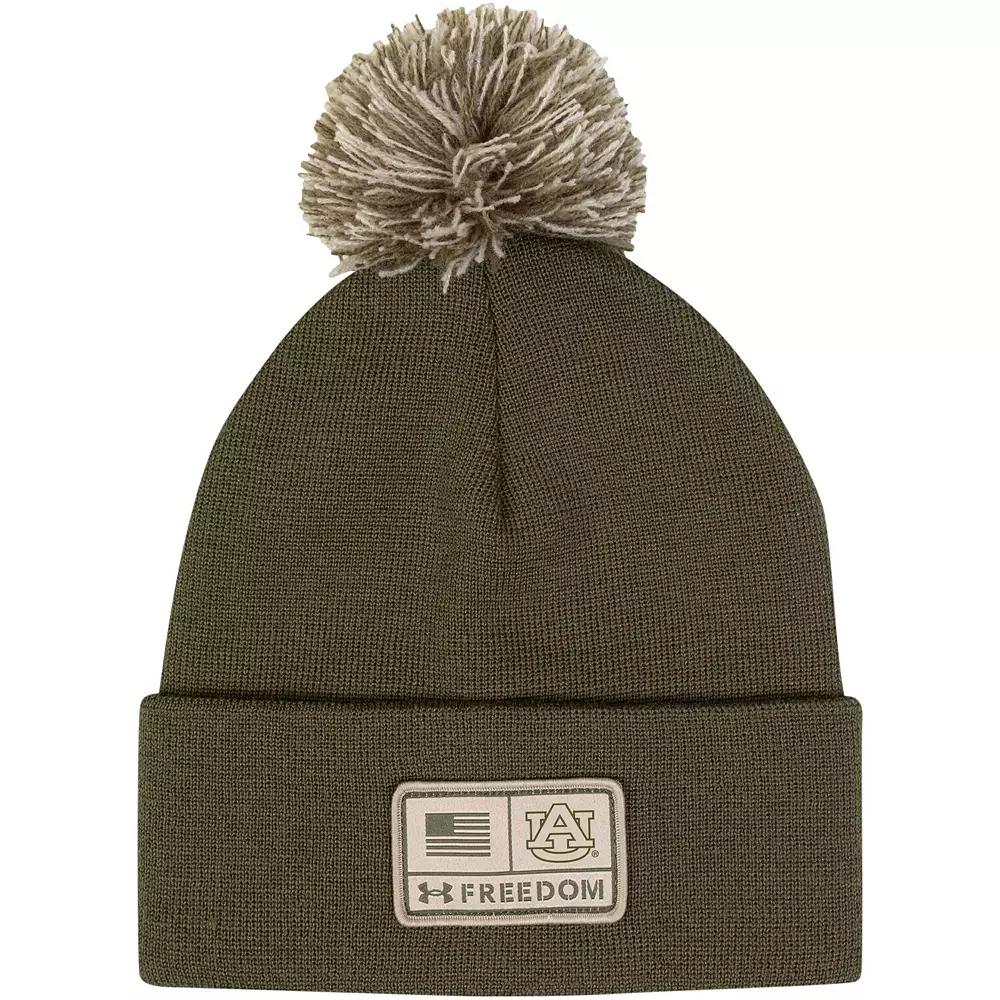 Men's Under Armour Green Auburn Tigers Freedom Collection Cuffed Knit Hat with Pom Product Image