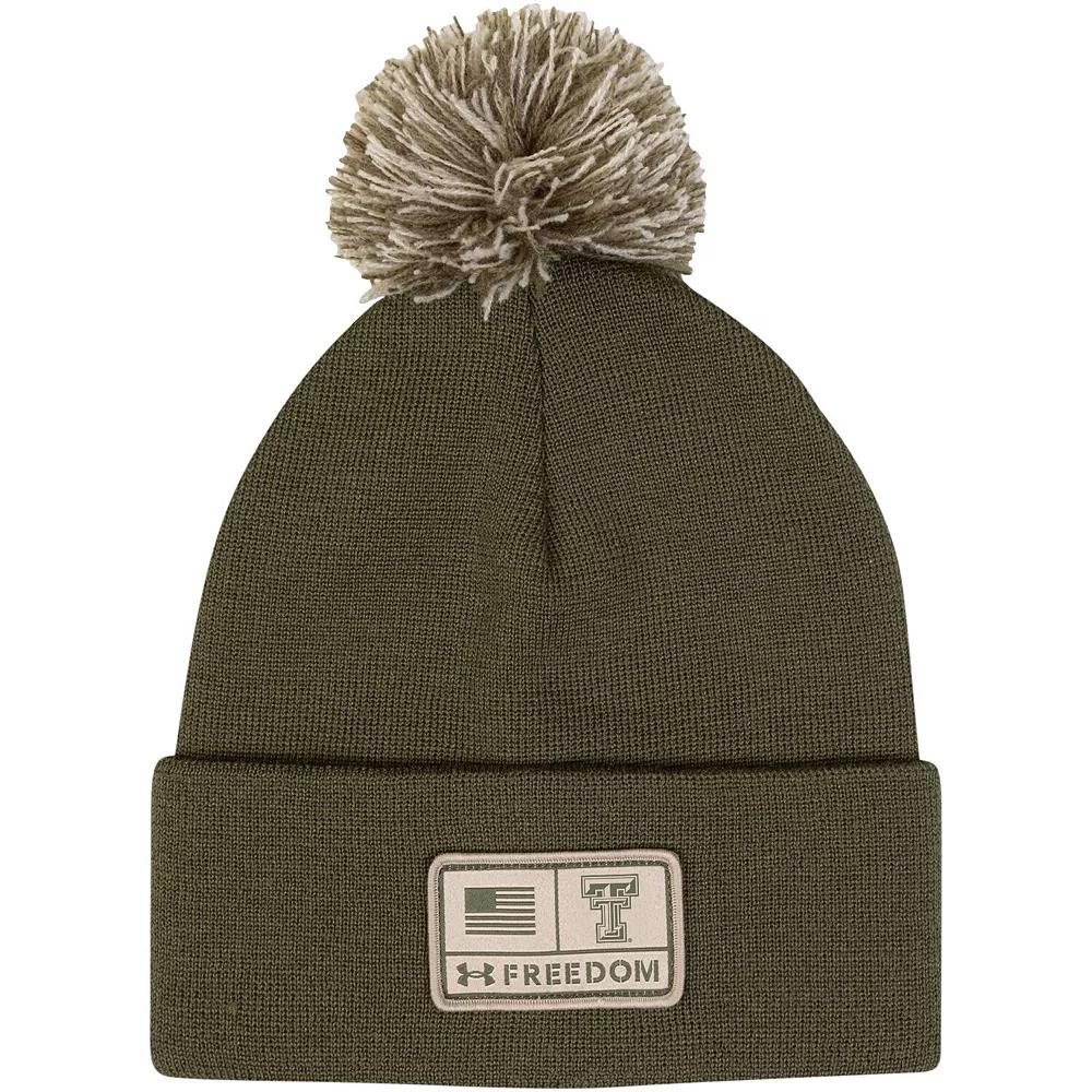 Men's Under Armour  Green Texas Tech Red Raiders Freedom Collection Cuffed Knit Hat with Pom Product Image