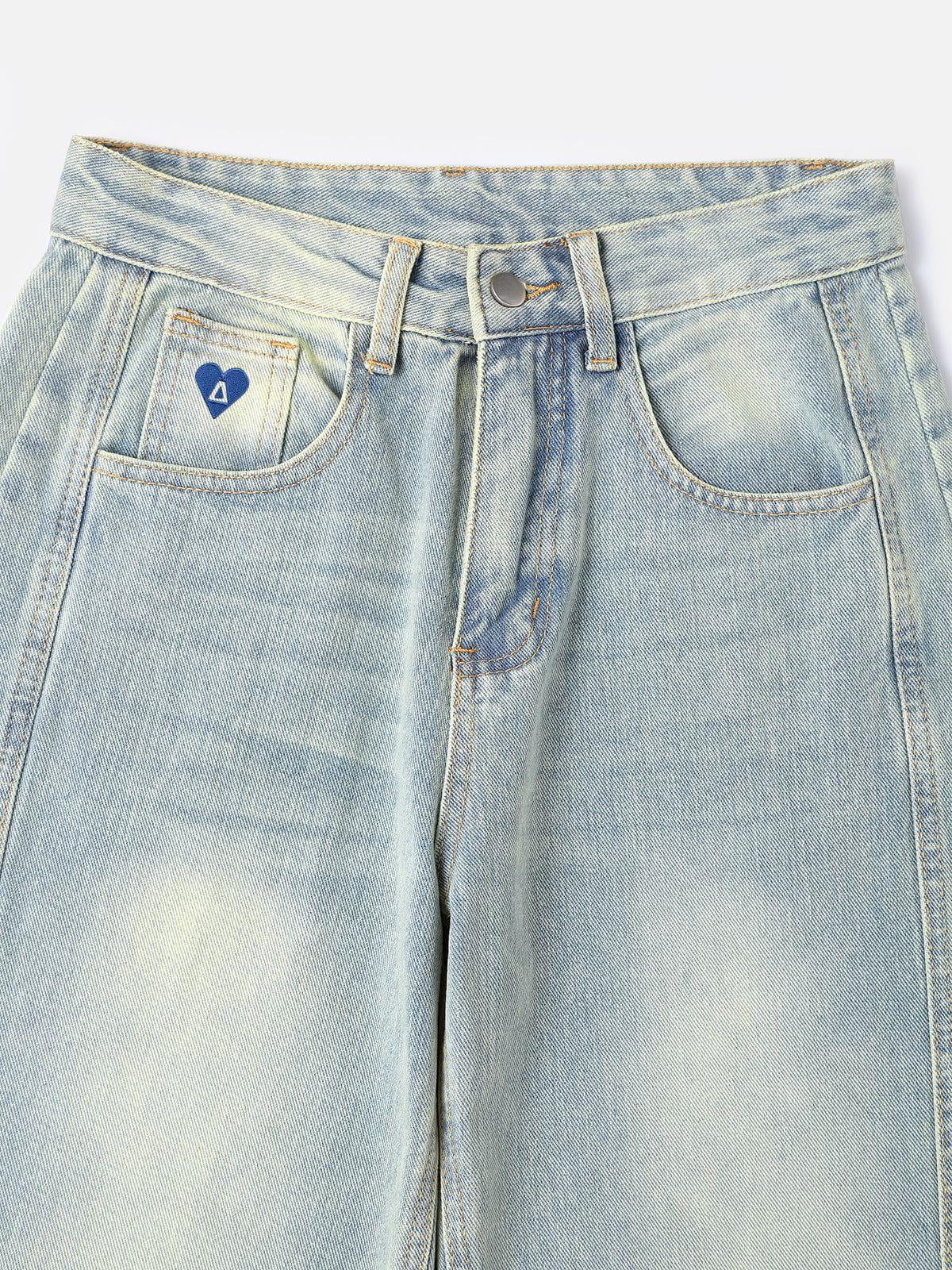 Aelfric Eden Washed Cuffed Baggy Jeans Product Image